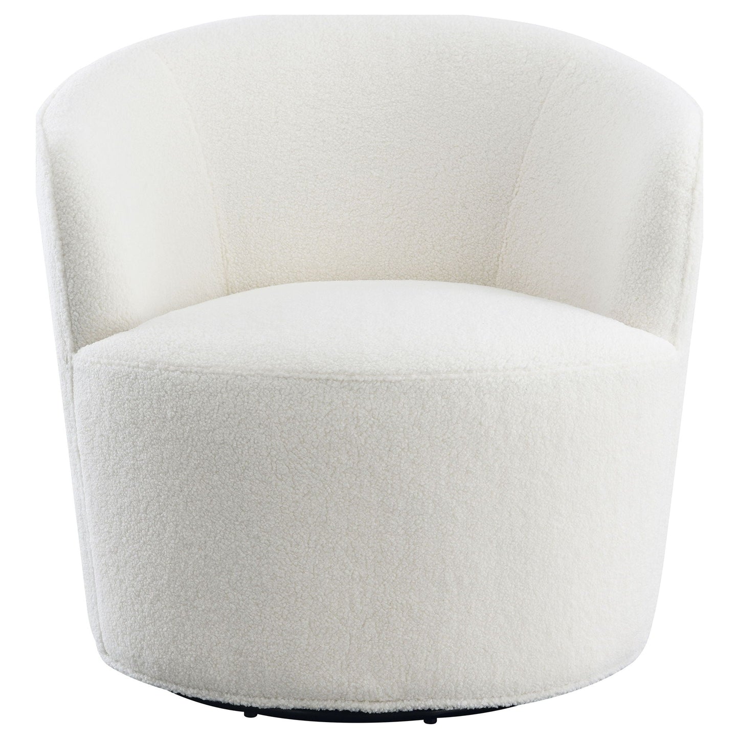 Tempest - Upholstered Barrel Back Swivel Chair - White