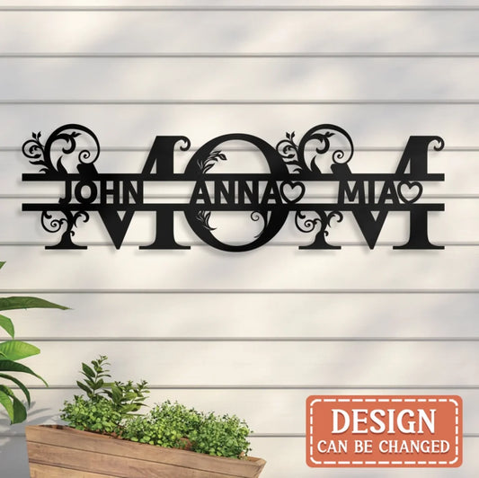 Personalized Nana Metal Sign - Mother's Day Gift Idea For Mom/Grandma From Kids