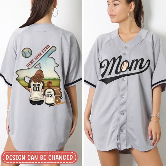 Personalized Best Mom Ever Baseball Jersey - Mother's Day Gifts Idea