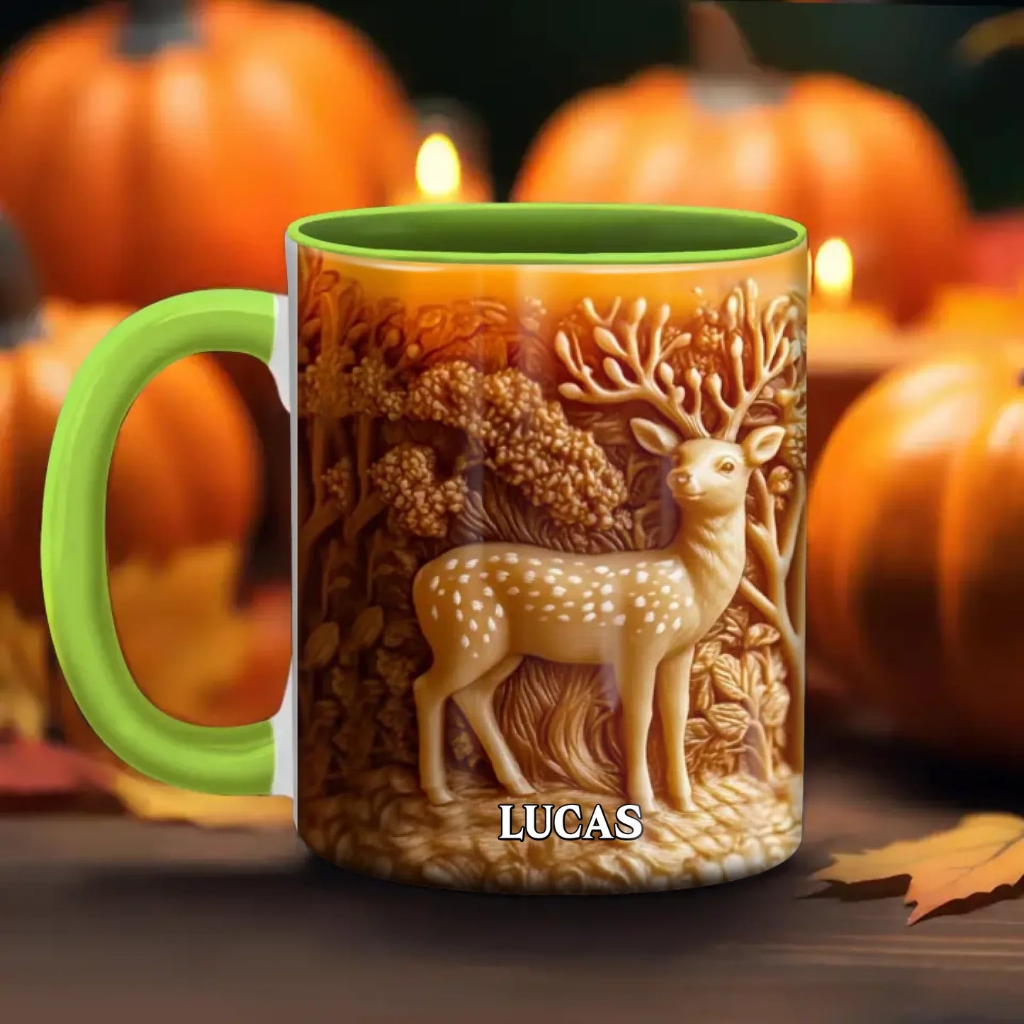 Personalized 3D Deer Hunting Accent Mug - Gift Idea For Hunting Lover