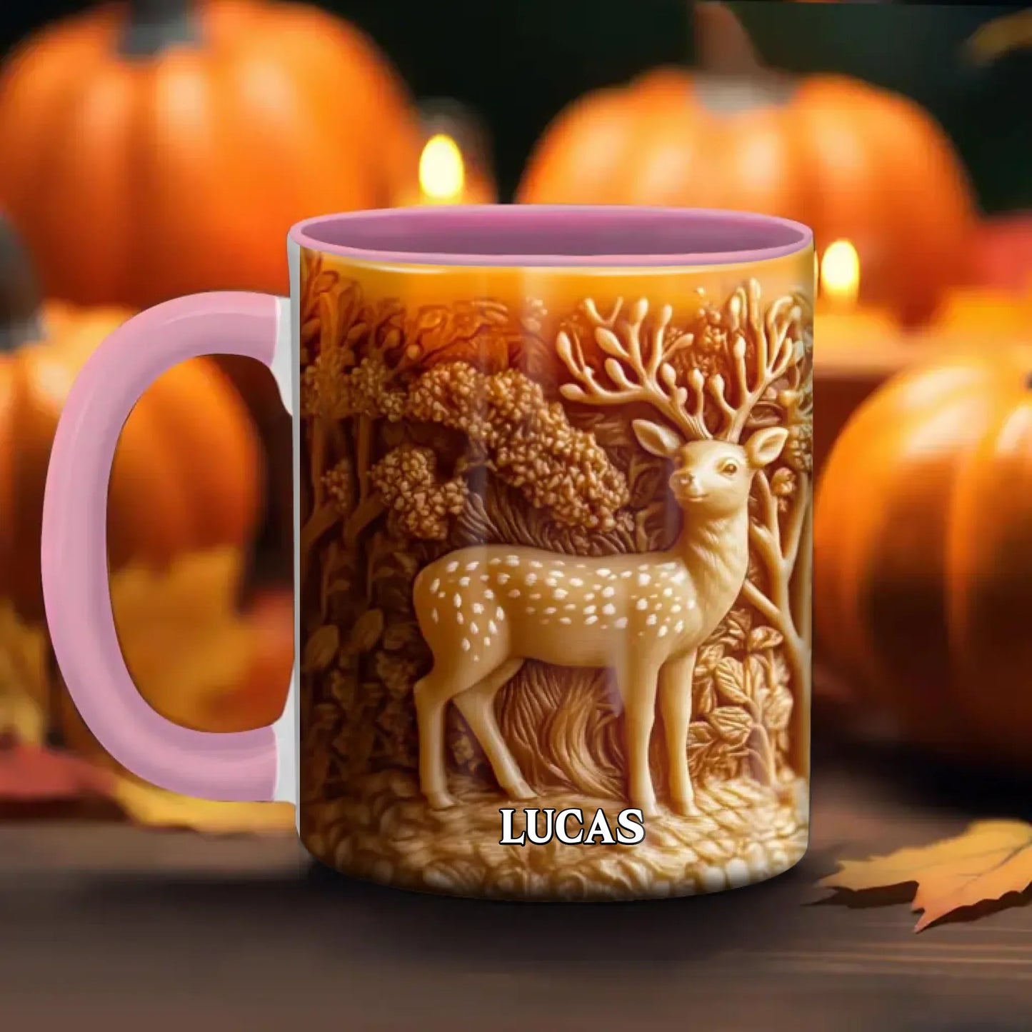 Personalized 3D Deer Hunting Accent Mug - Gift Idea For Hunting Lover