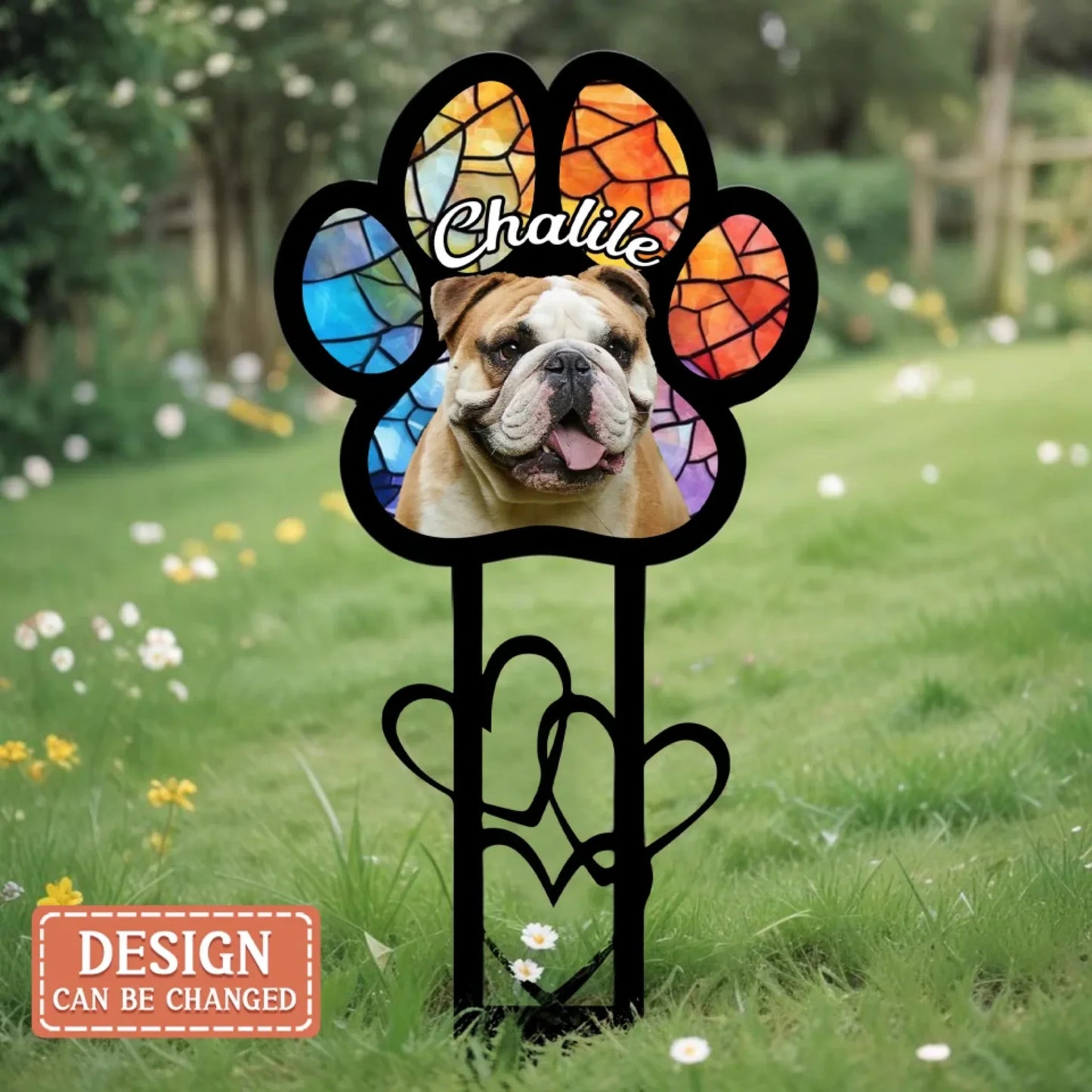 Personalized Memorial Dog Paw Metal Sign - Custom Photo - Pet Memorial Gift for Dog Lovers