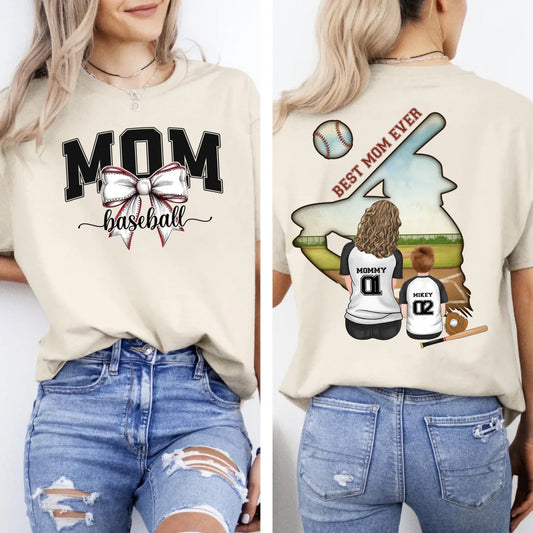 Personalized Baseball Mom T-shirt/ Hoodie/ Sweater - Mother's Day Gifts Idea