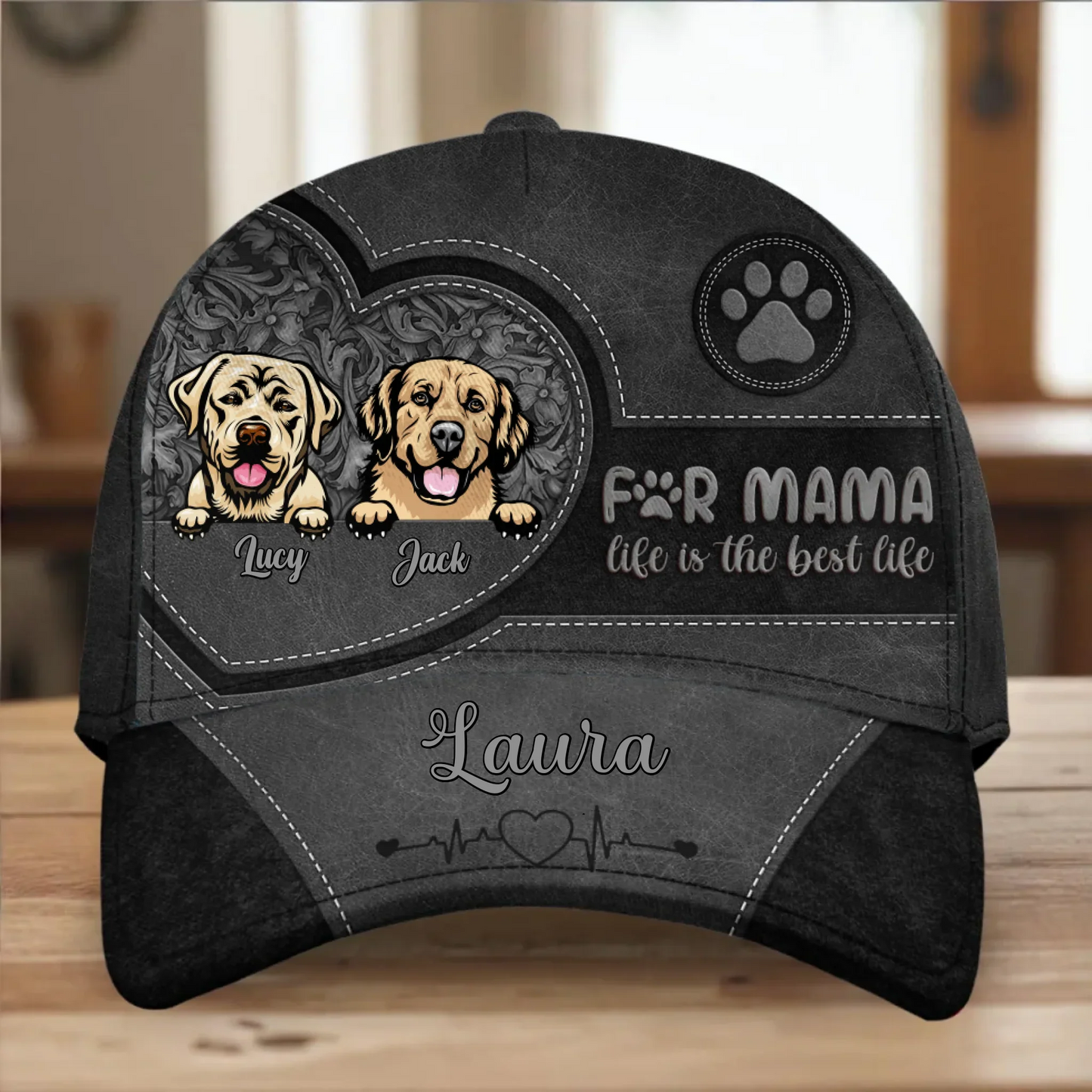 Personalized Dog Mom Classic Cap - Mother's Day Gift Idea for for Dog Lovers - Fur Mama
