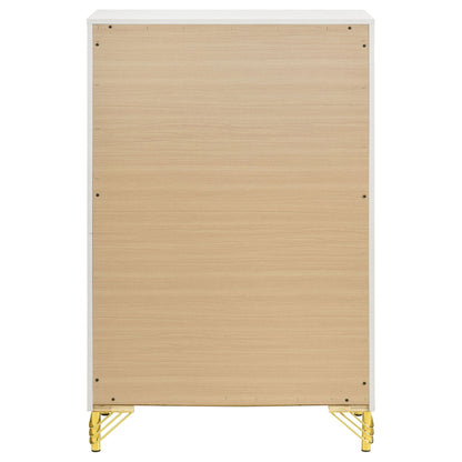 Lucia 5-drawer Bedroom Chest of Drawers White