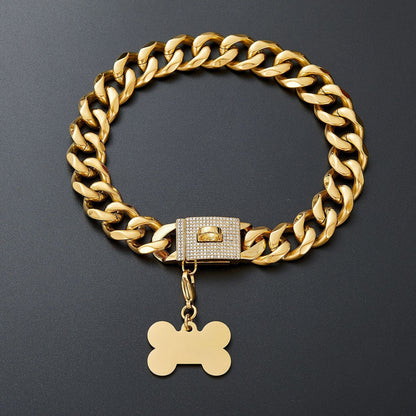 19mm Stainless Steel Dog Chain Pet Dog Necklace Collar