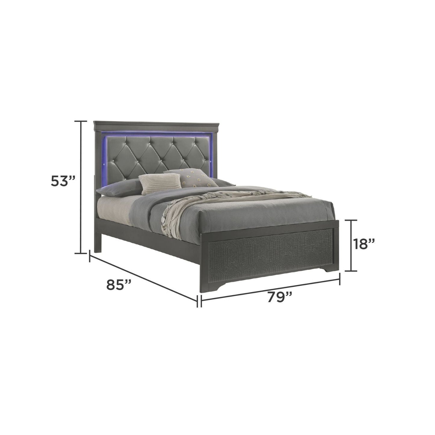 Blaze - Bedroom Set With LED Headboard