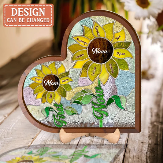 Personalized First Mom Now Nana Sunflower Suncatcher - Mother's Day Gift Idea