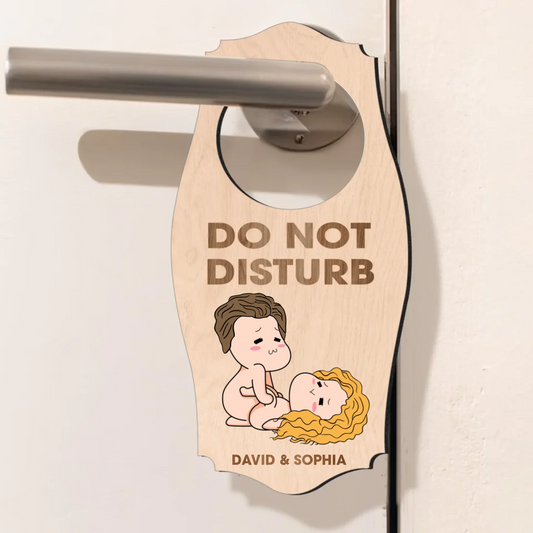 Personalized Do Not Disturb Couple Door Hanger - Gift Idea For Couple/Husband And Wife