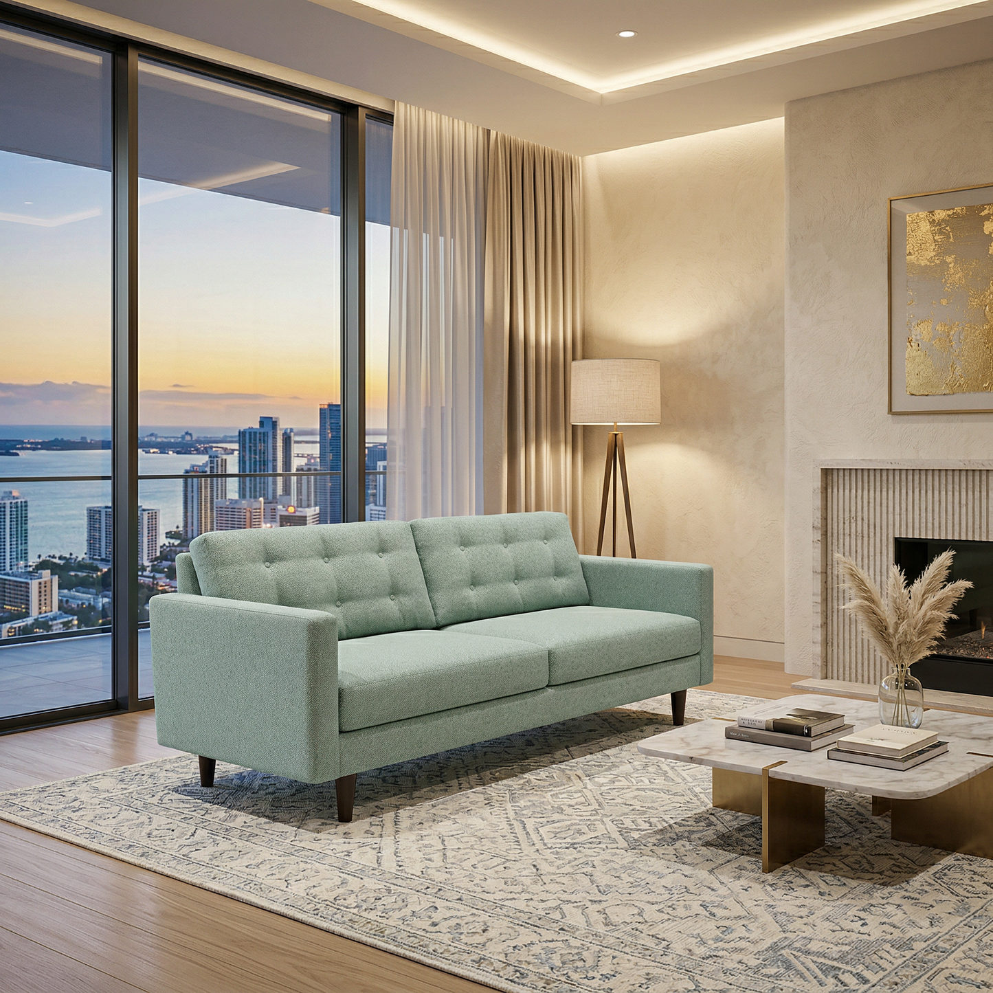 Talmadge Sofa – Made in USA, Customizable Fabrics, Quick Shipping