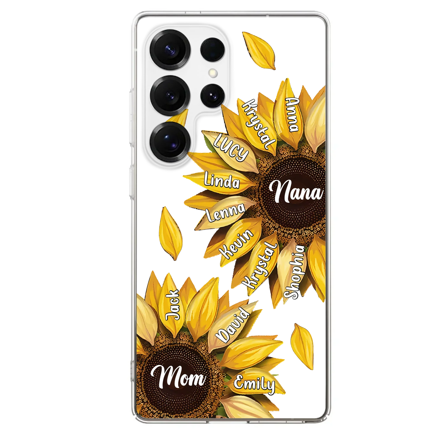 Custom Personalized Sunflower Grandma Phone Case -Upto 11 Kids - Mother's Day Gift Idea for Mom/Grandma -  Case For iPhone/Samsung