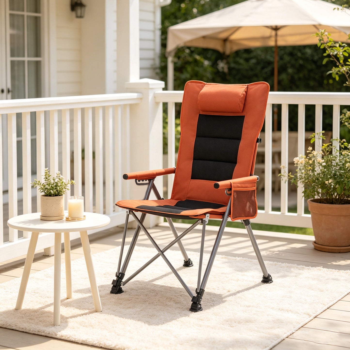 5-Position Adjustable Reclining Camping Chair