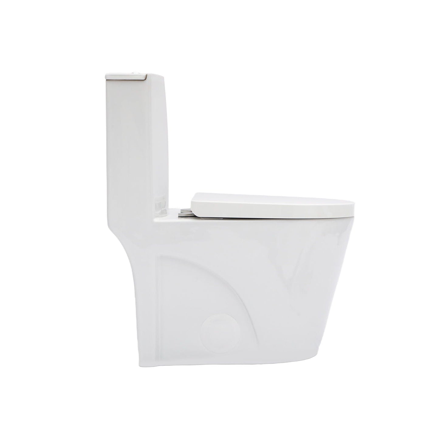 1 Piece Toilet For Bathroom, Dual Flush 1.24 / 1.6 Gpf, Soft Closing Seat - White