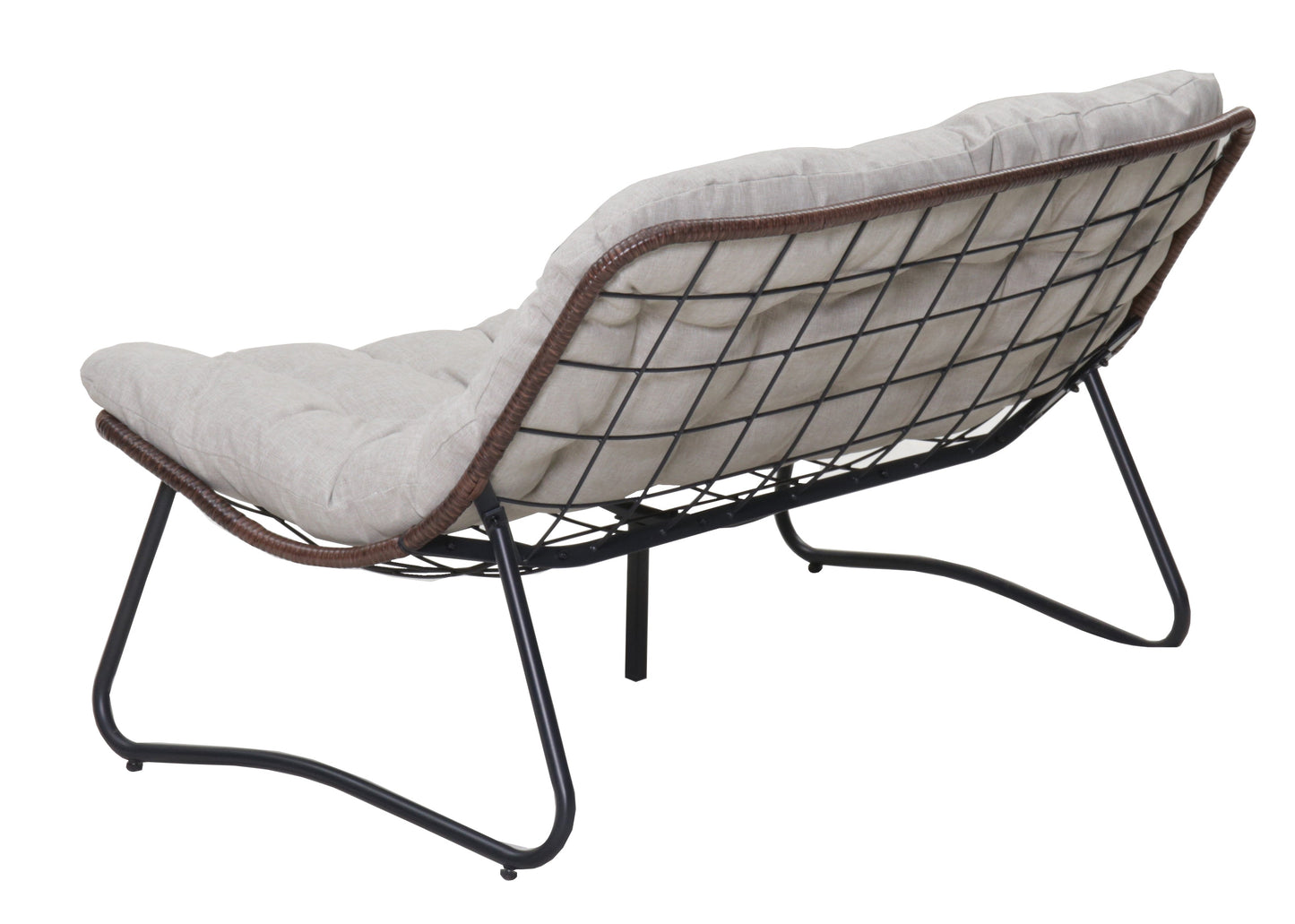 Patio Loveseat Sofa with Luxury Thick Cushion