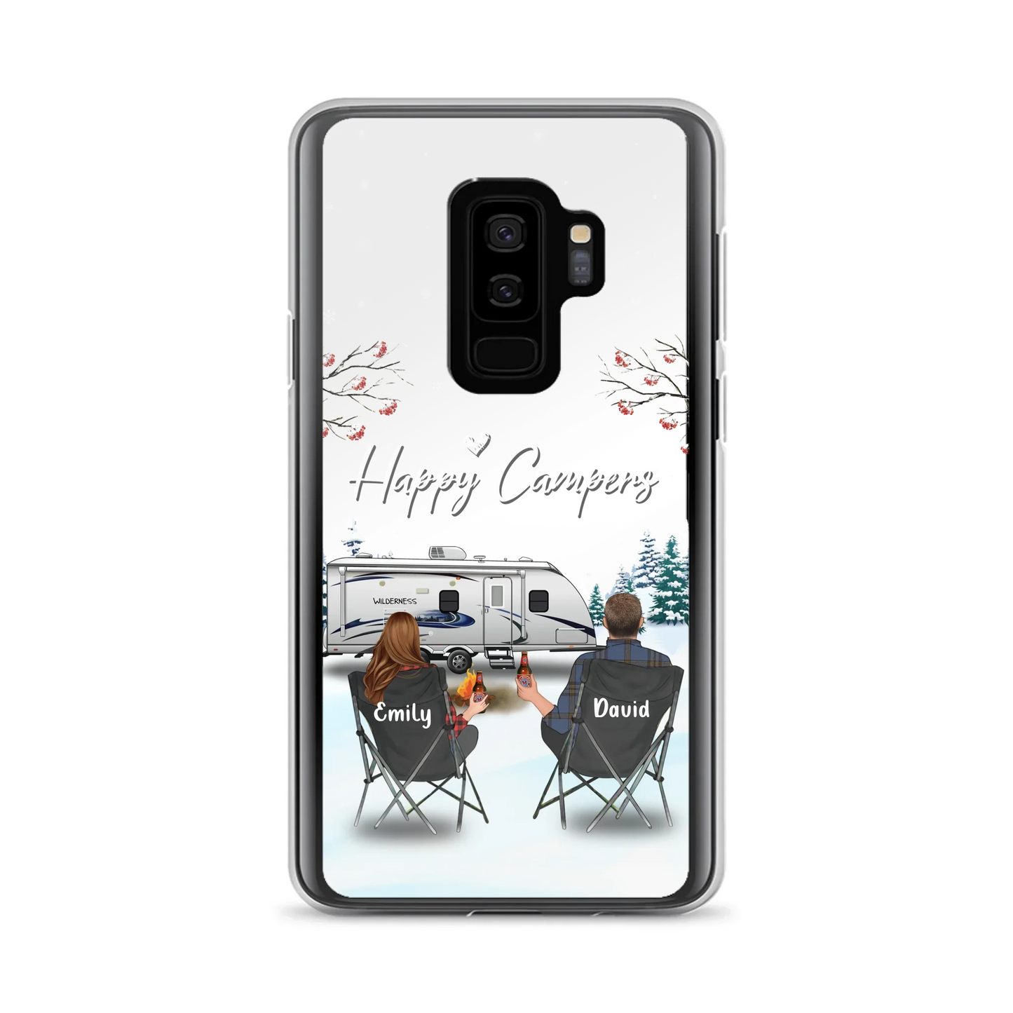 Personalized Camping Phone Case - Gift Idea For Camping Lover/Couple/Family/Friends - Happy Campers - Case For iPhone/Samsung