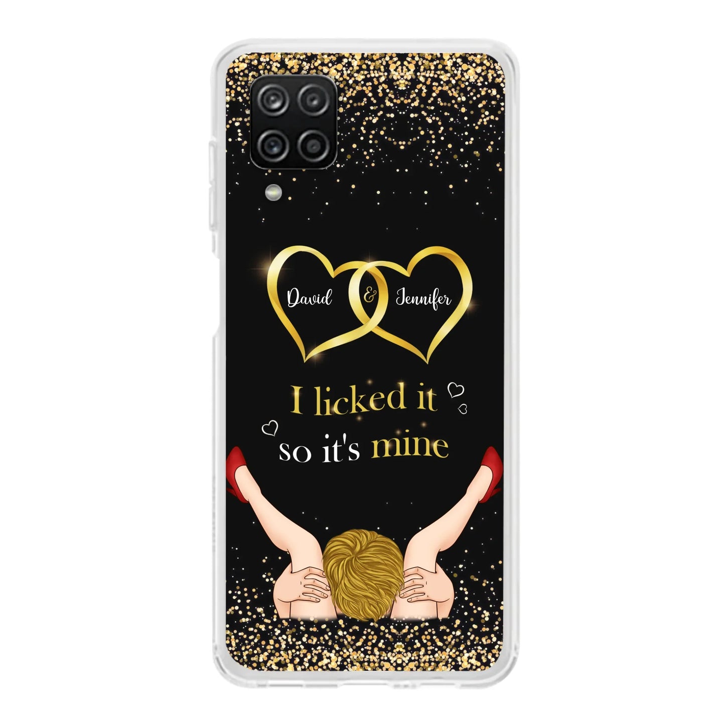 Custom Personalized Couple Phone Case - Gift Idea For Couple/Valentines Day - I Licked It So It's Mine - Case For iPhone/Samsung
