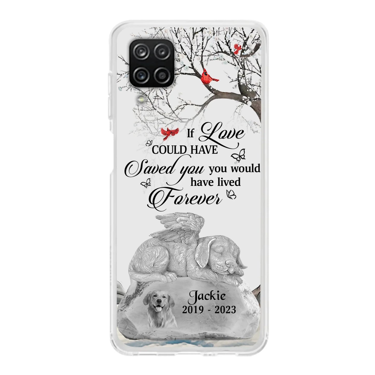 Personalized Memorial Dog Phone Case - Gift Idea For Dog Owners - If Love Could Have Saved You You Would Have Lived Forever - Case For iPhone/Samsung
