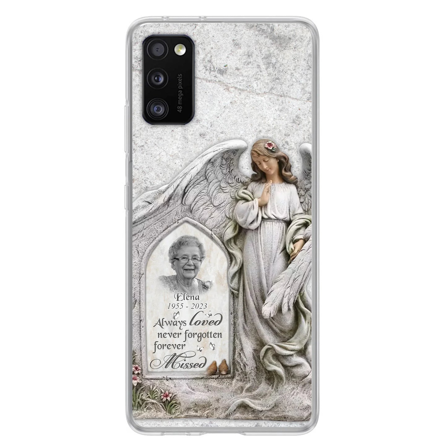Custom Personalized Memorial Photo Phone Case - Memorial Gift Idea For Family Member - Always Loved Never Forgotten Forever Missed - Case For iPhone/Samsung