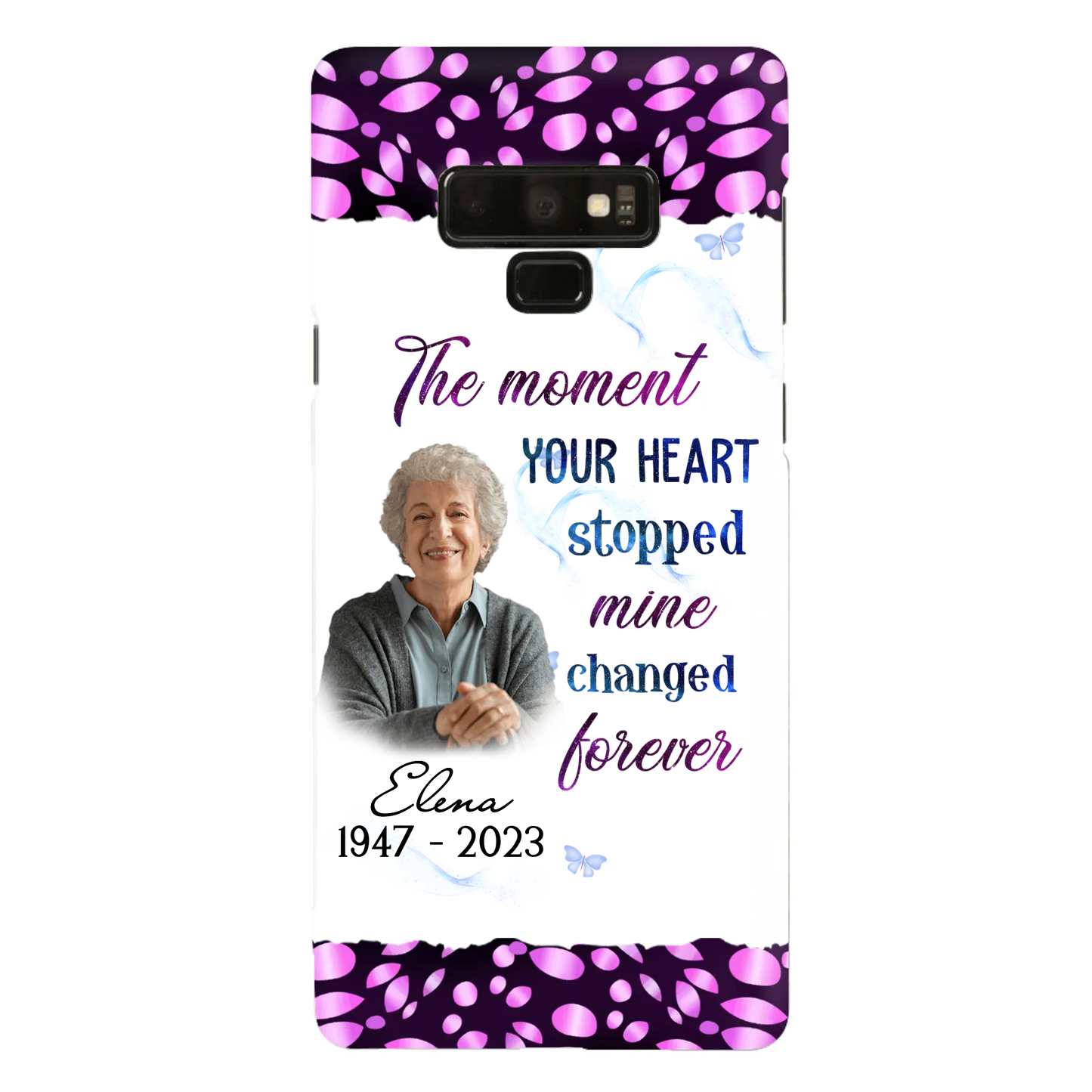 Custom Personalized Memorial Photo Phone Case - Memorial Gift For Family Member - Upload Photo - Case For iPhone/Samsung - The Moment Your Heart Stopped Mine Changed Forever