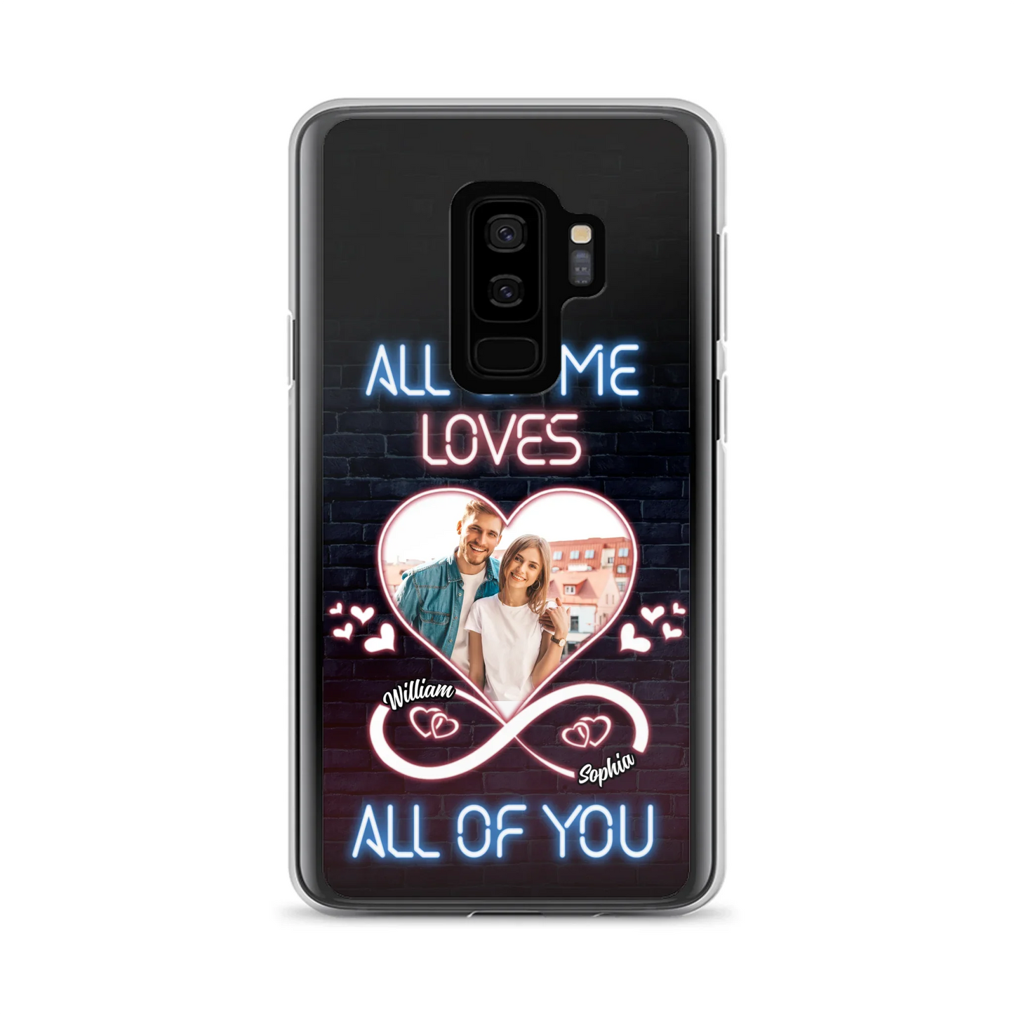 Custom Personalized Couple Photo Phone Case - Christmas Gift Idea For Couple/ Him/ Her - All Of Me Loves All Of You - Case For iPhone/Samsung