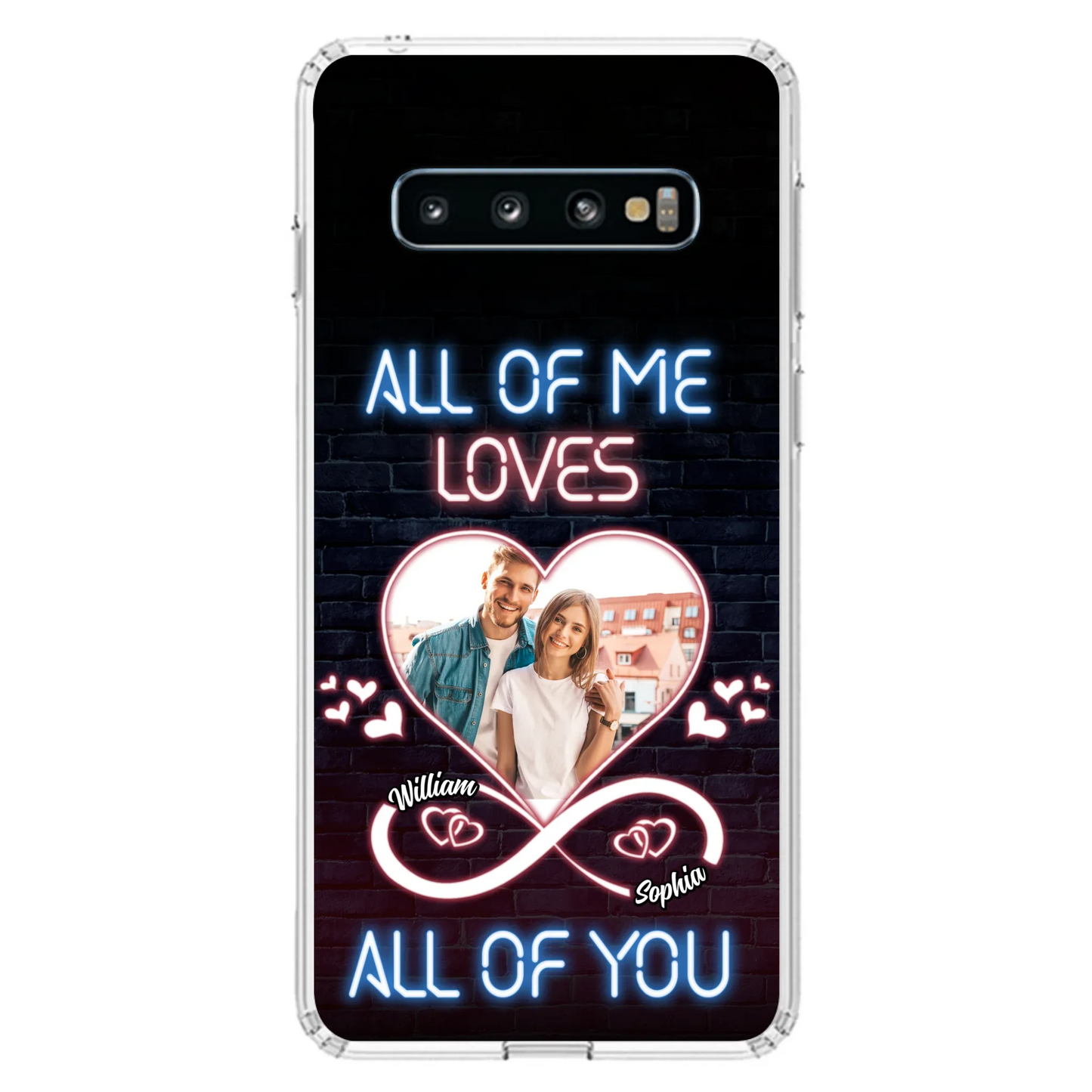 Custom Personalized Couple Photo Phone Case - Christmas Gift Idea For Couple/ Him/ Her - All Of Me Loves All Of You - Case For iPhone/Samsung