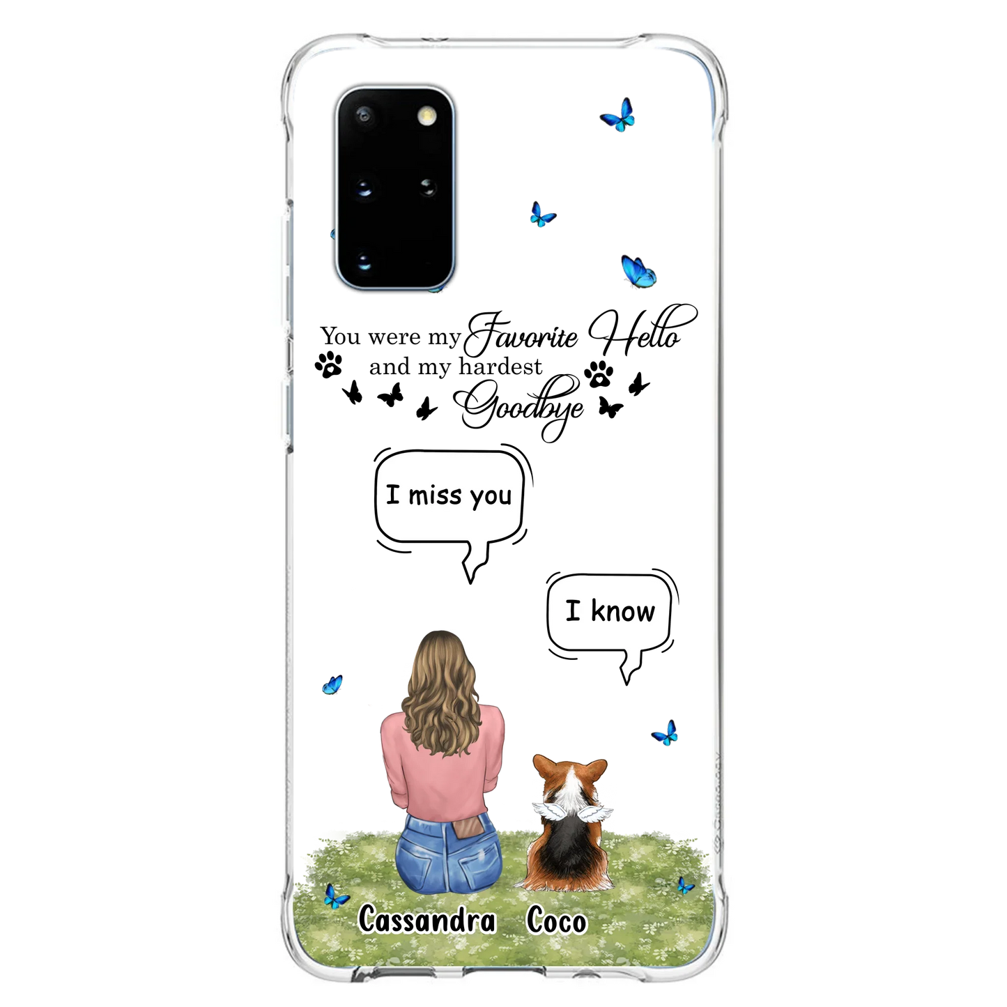 Personalized Pet Phone Case - Upto 4 Pets - Mother's Day Gift Idea For Couple/Dog/Cat Lover - You Were My Favorite Hello - Case For iPhone/Samsung