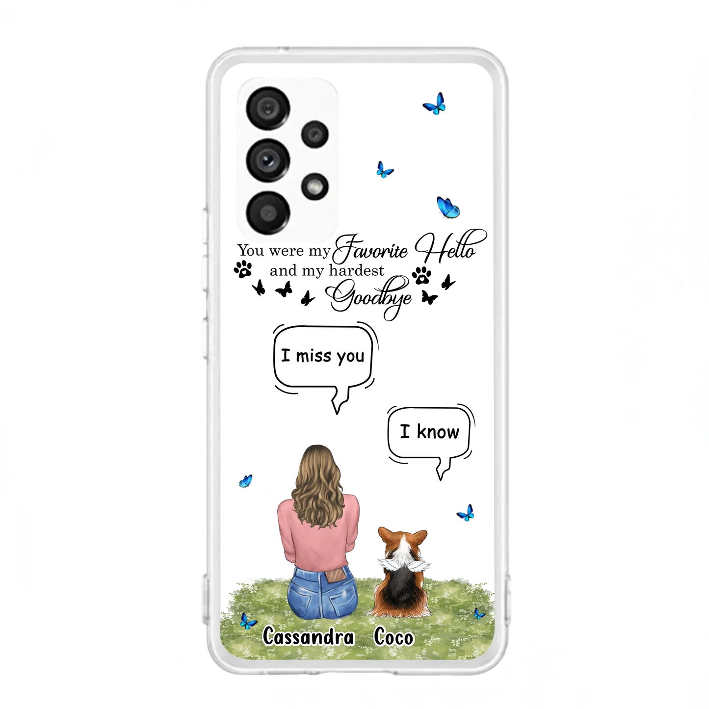 Personalized Pet Phone Case - Upto 4 Pets - Mother's Day Gift Idea For Couple/Dog/Cat Lover - You Were My Favorite Hello - Case For iPhone/Samsung