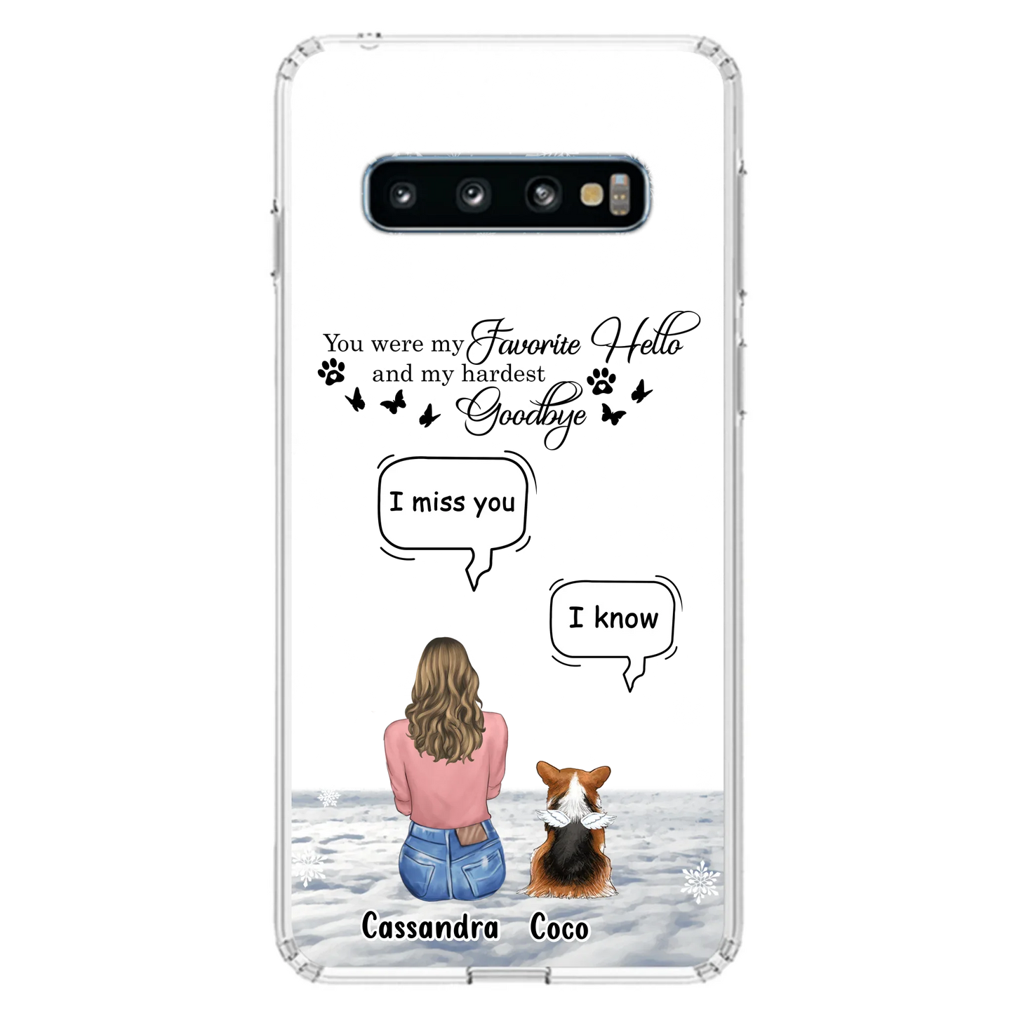 Personalized Pet Phone Case - Up to 4 Pets - Gift Idea For Couple/Dog/Cat Lover - You Were My Favorite Hello And My Hardest Goodbye - Case For iPhone/Samsung
