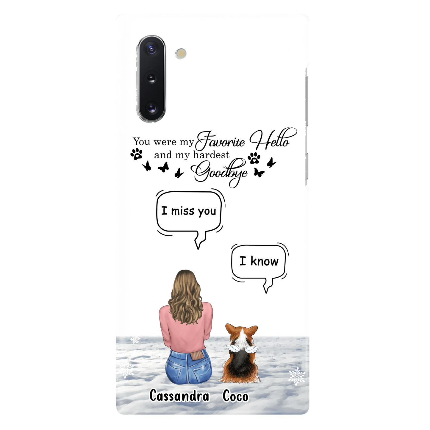 Personalized Pet Phone Case - Up to 4 Pets - Gift Idea For Couple/Dog/Cat Lover - You Were My Favorite Hello And My Hardest Goodbye - Case For iPhone/Samsung