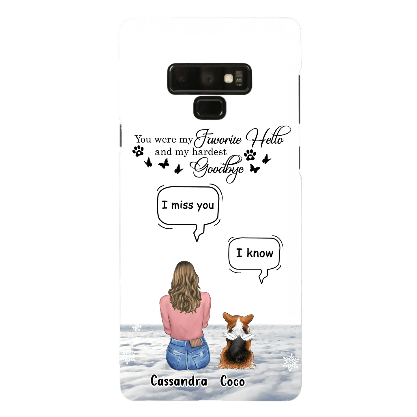 Personalized Pet Phone Case - Up to 4 Pets - Gift Idea For Couple/Dog/Cat Lover - You Were My Favorite Hello And My Hardest Goodbye - Case For iPhone/Samsung
