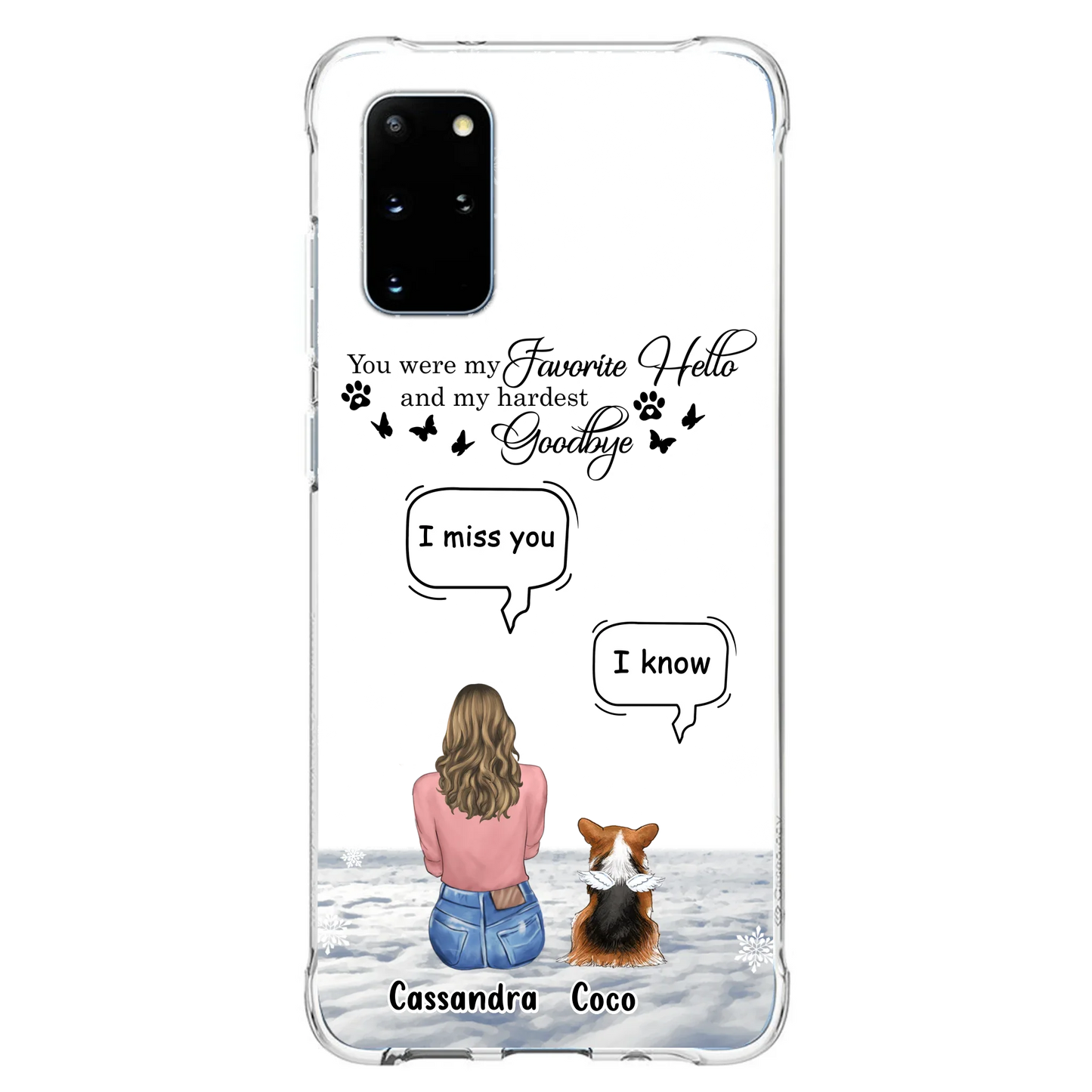 Personalized Pet Phone Case - Up to 4 Pets - Gift Idea For Couple/Dog/Cat Lover - You Were My Favorite Hello And My Hardest Goodbye - Case For iPhone/Samsung