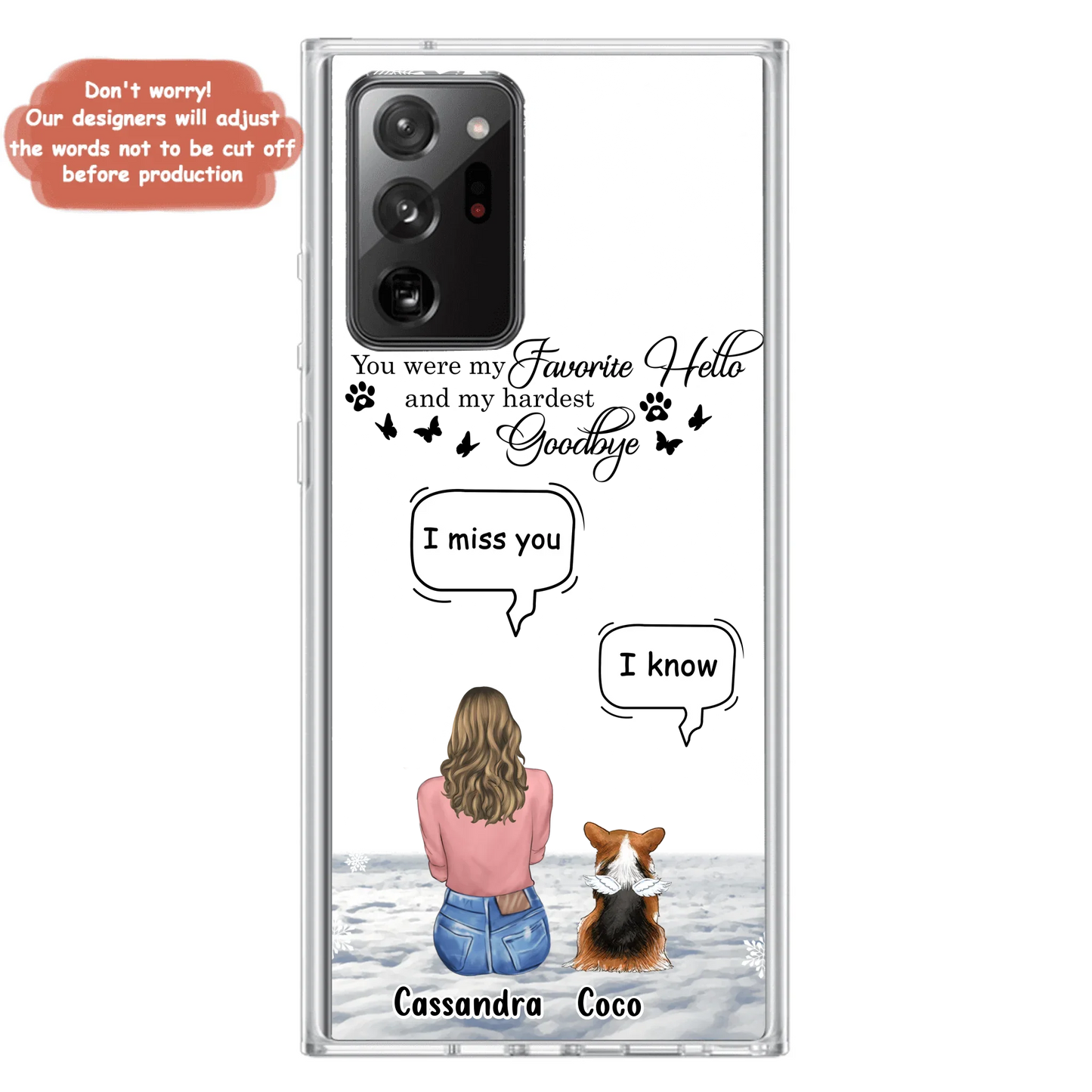Personalized Pet Phone Case - Up to 4 Pets - Gift Idea For Couple/Dog/Cat Lover - You Were My Favorite Hello And My Hardest Goodbye - Case For iPhone/Samsung