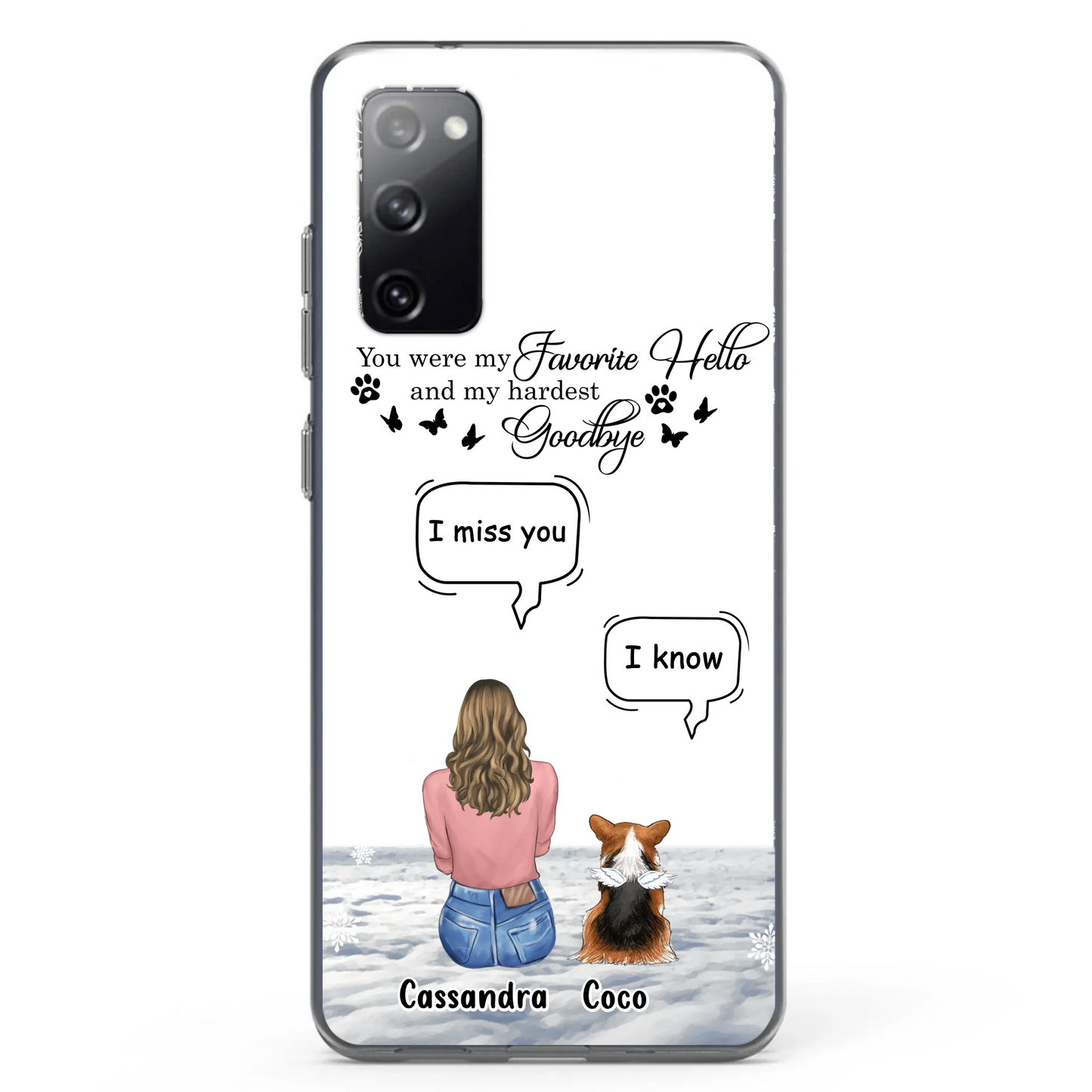Personalized Pet Phone Case - Up to 4 Pets - Gift Idea For Couple/Dog/Cat Lover - You Were My Favorite Hello And My Hardest Goodbye - Case For iPhone/Samsung