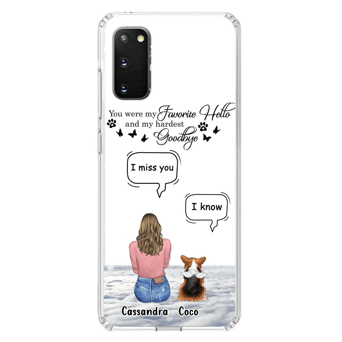 Personalized Pet Phone Case - Up to 4 Pets - Gift Idea For Couple/Dog/Cat Lover - You Were My Favorite Hello And My Hardest Goodbye - Case For iPhone/Samsung