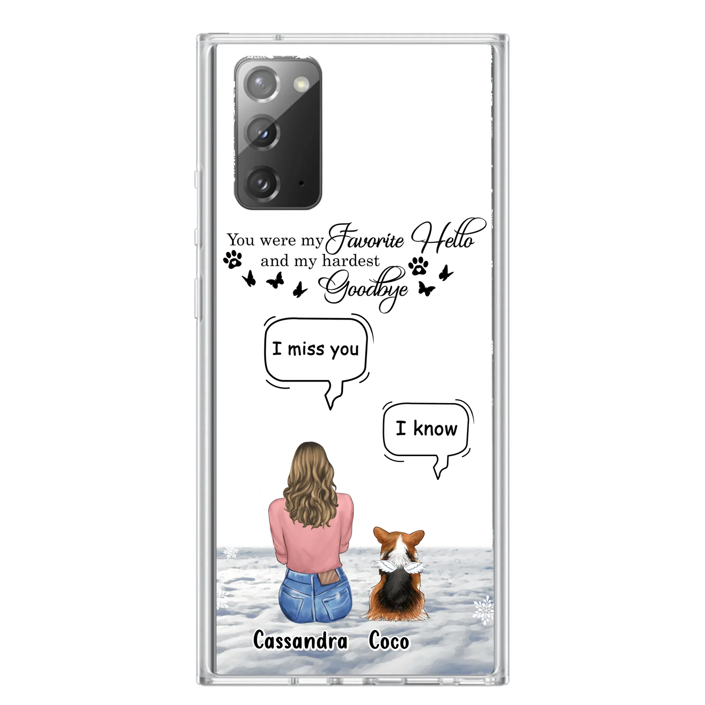 Personalized Pet Phone Case - Up to 4 Pets - Gift Idea For Couple/Dog/Cat Lover - You Were My Favorite Hello And My Hardest Goodbye - Case For iPhone/Samsung