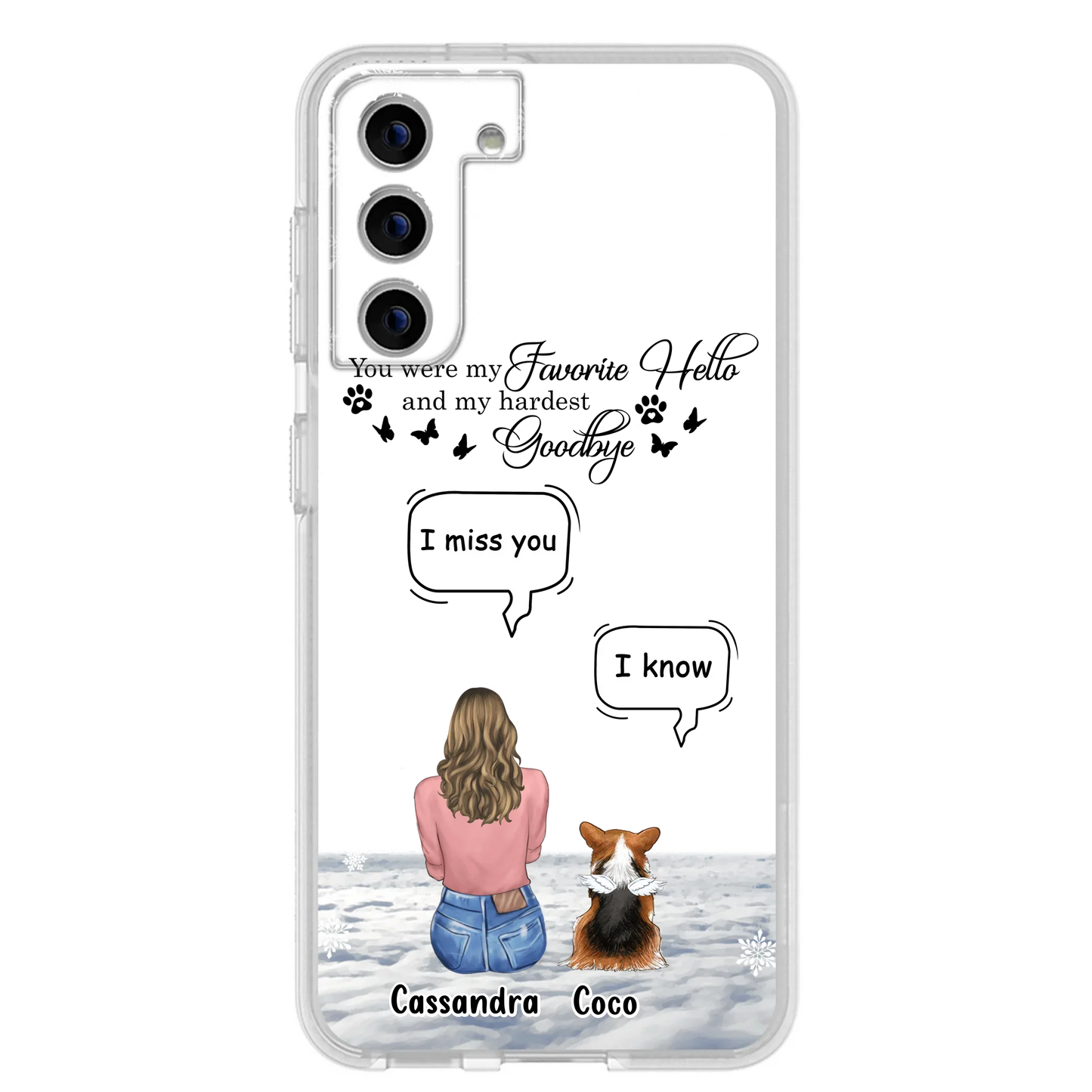 Personalized Pet Phone Case - Up to 4 Pets - Gift Idea For Couple/Dog/Cat Lover - You Were My Favorite Hello And My Hardest Goodbye - Case For iPhone/Samsung