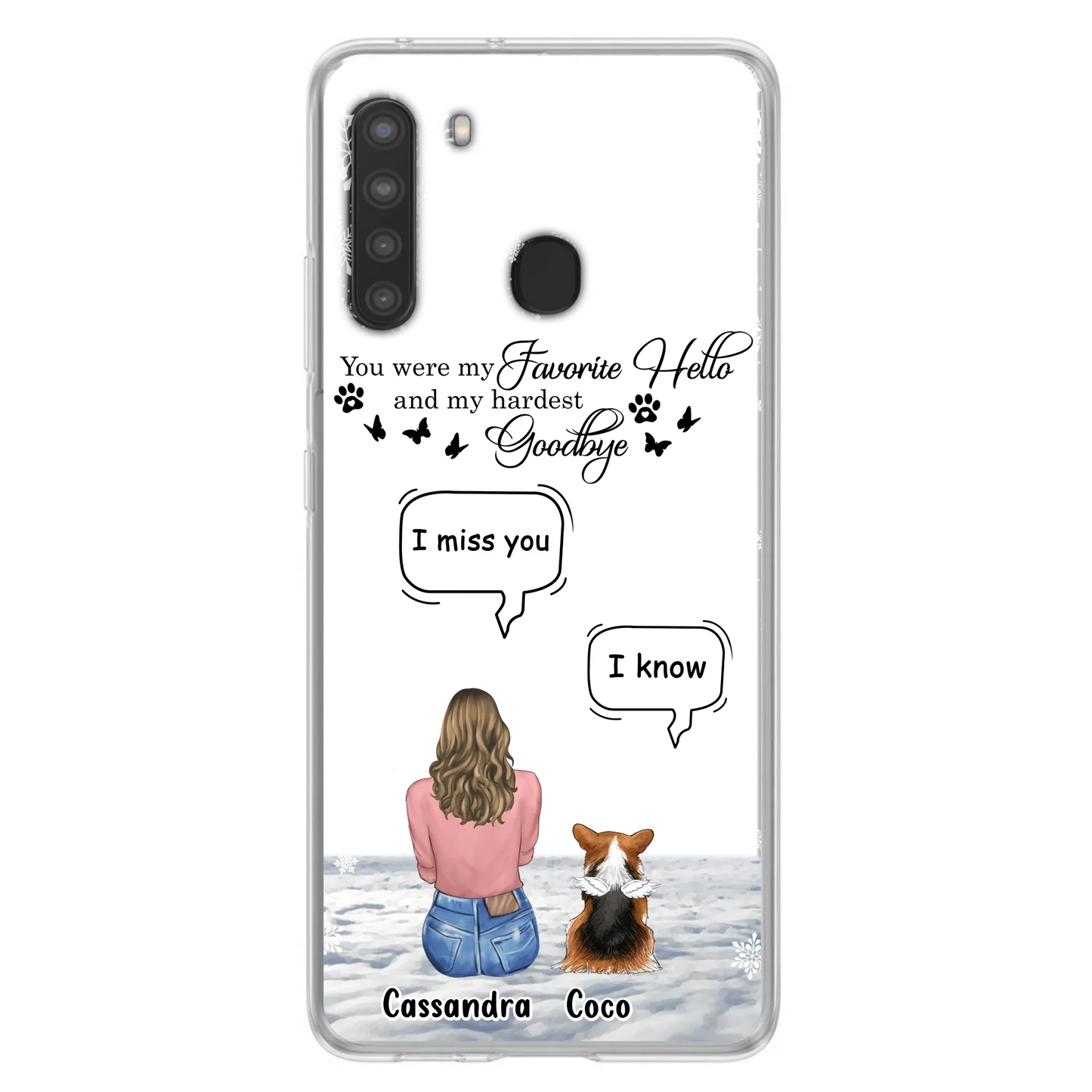 Personalized Pet Phone Case - Up to 4 Pets - Gift Idea For Couple/Dog/Cat Lover - You Were My Favorite Hello And My Hardest Goodbye - Case For iPhone/Samsung