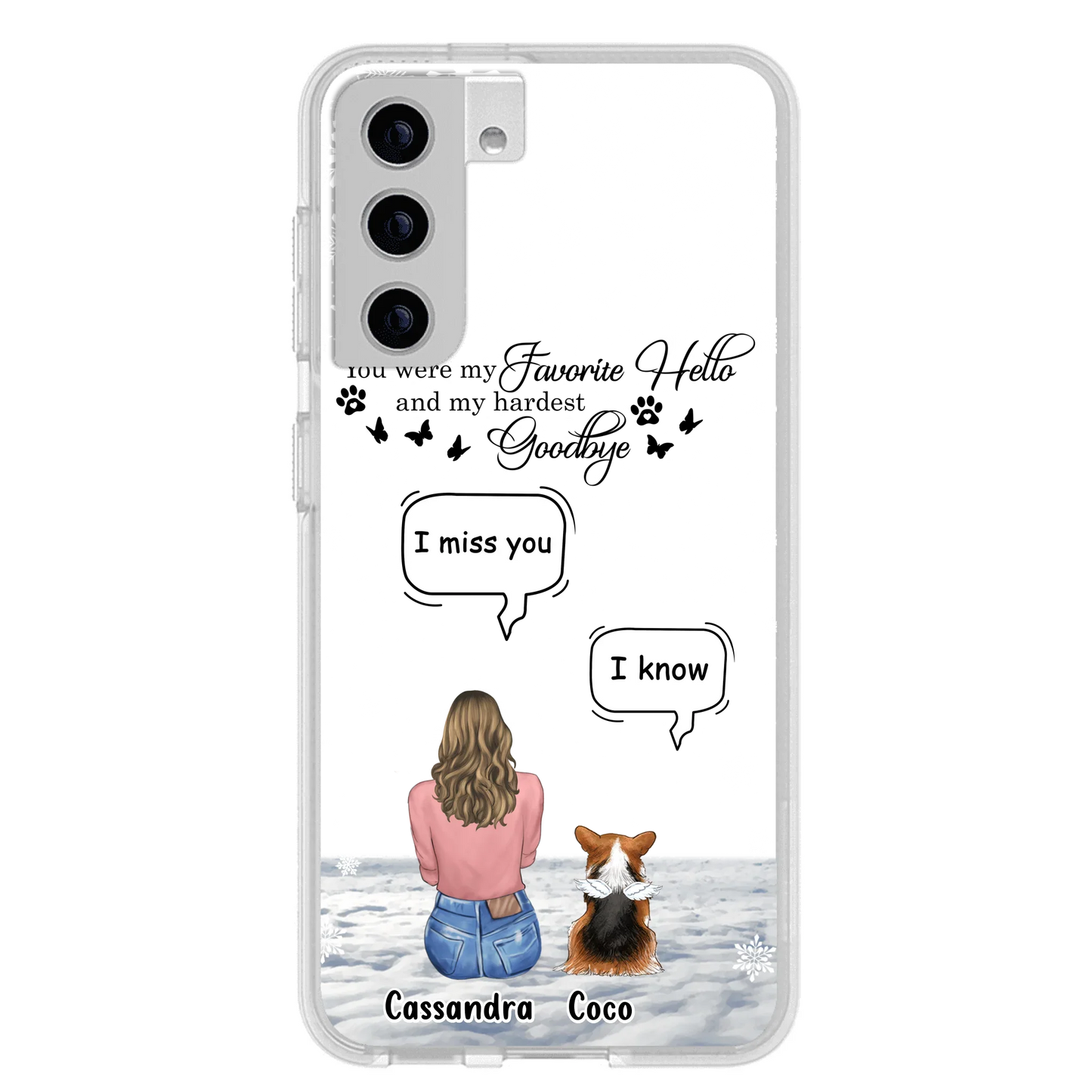 Personalized Pet Phone Case - Up to 4 Pets - Gift Idea For Couple/Dog/Cat Lover - You Were My Favorite Hello And My Hardest Goodbye - Case For iPhone/Samsung