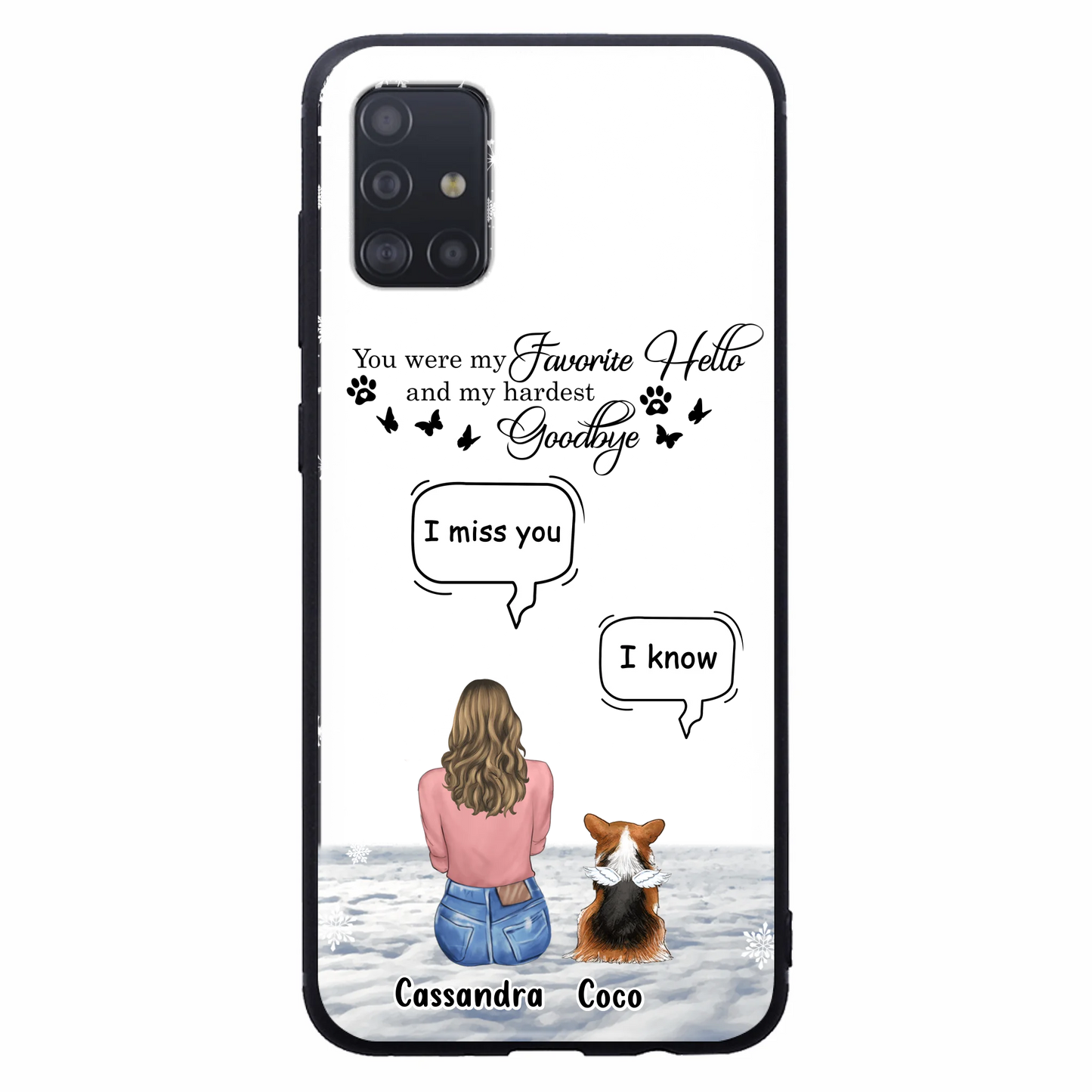 Personalized Pet Phone Case - Up to 4 Pets - Gift Idea For Couple/Dog/Cat Lover - You Were My Favorite Hello And My Hardest Goodbye - Case For iPhone/Samsung