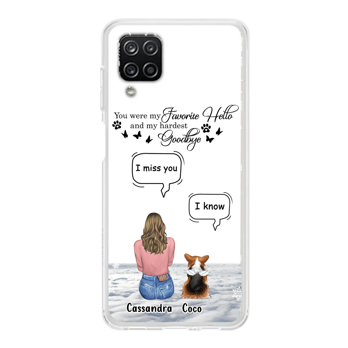 Personalized Pet Phone Case - Up to 4 Pets - Gift Idea For Couple/Dog/Cat Lover - You Were My Favorite Hello And My Hardest Goodbye - Case For iPhone/Samsung