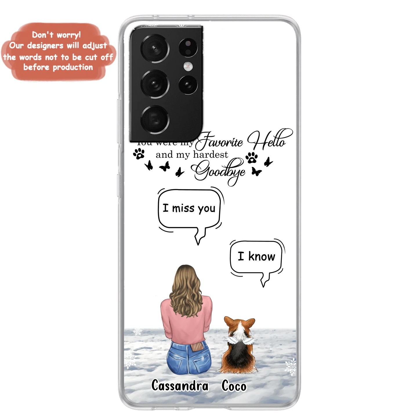 Personalized Pet Phone Case - Up to 4 Pets - Gift Idea For Couple/Dog/Cat Lover - You Were My Favorite Hello And My Hardest Goodbye - Case For iPhone/Samsung