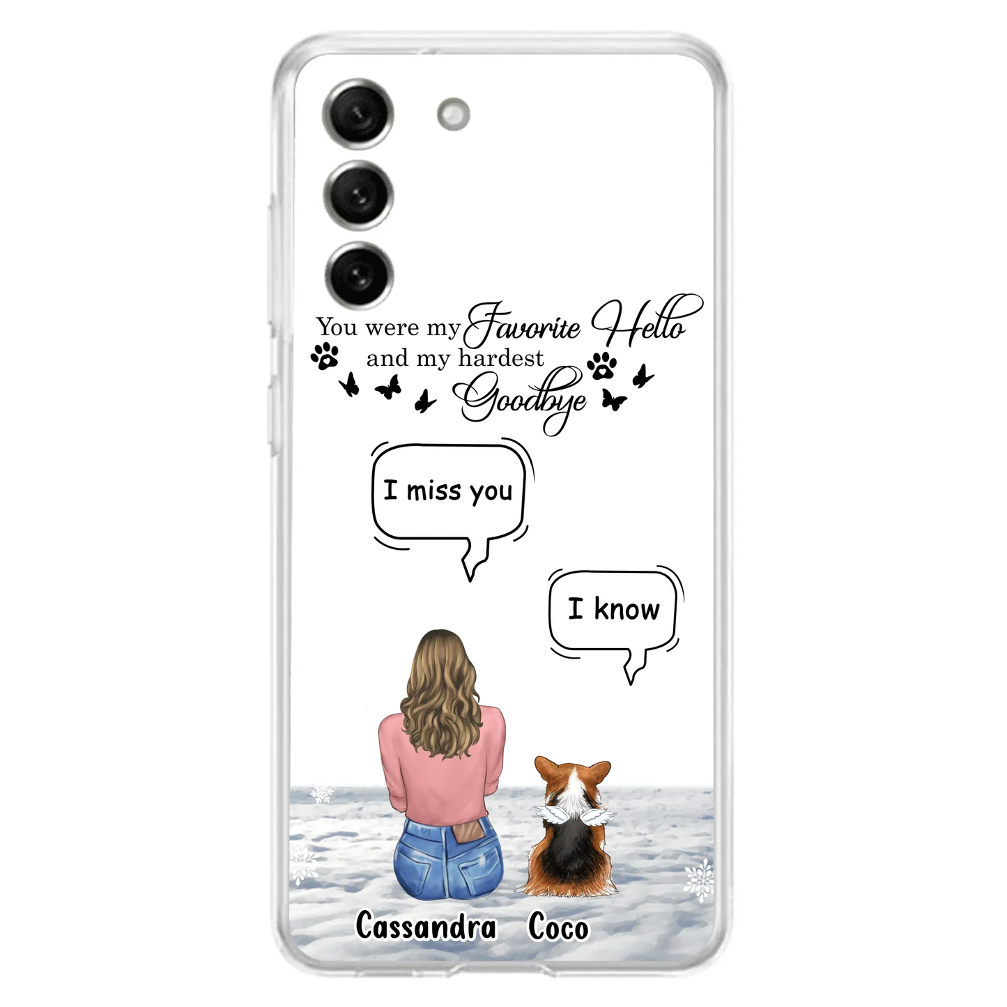 Personalized Pet Phone Case - Up to 4 Pets - Gift Idea For Couple/Dog/Cat Lover - You Were My Favorite Hello And My Hardest Goodbye - Case For iPhone/Samsung