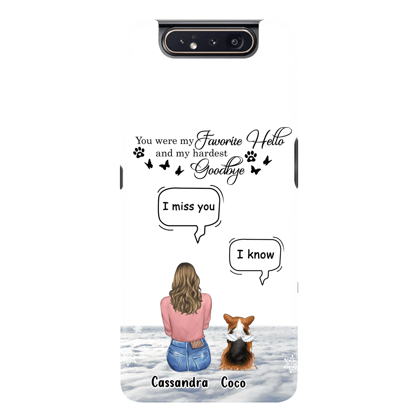 Personalized Pet Phone Case - Up to 4 Pets - Gift Idea For Couple/Dog/Cat Lover - You Were My Favorite Hello And My Hardest Goodbye - Case For iPhone/Samsung