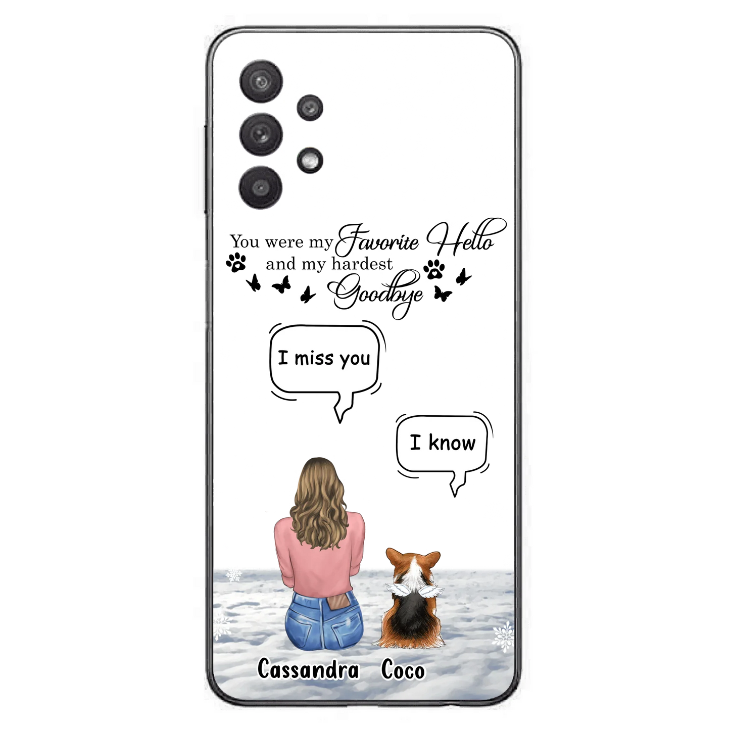 Personalized Pet Phone Case - Up to 4 Pets - Gift Idea For Couple/Dog/Cat Lover - You Were My Favorite Hello And My Hardest Goodbye - Case For iPhone/Samsung