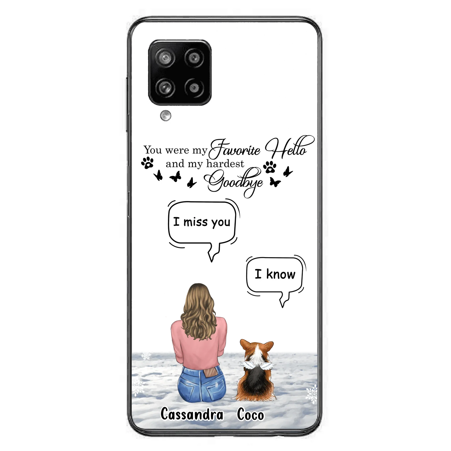 Personalized Pet Phone Case - Up to 4 Pets - Gift Idea For Couple/Dog/Cat Lover - You Were My Favorite Hello And My Hardest Goodbye - Case For iPhone/Samsung
