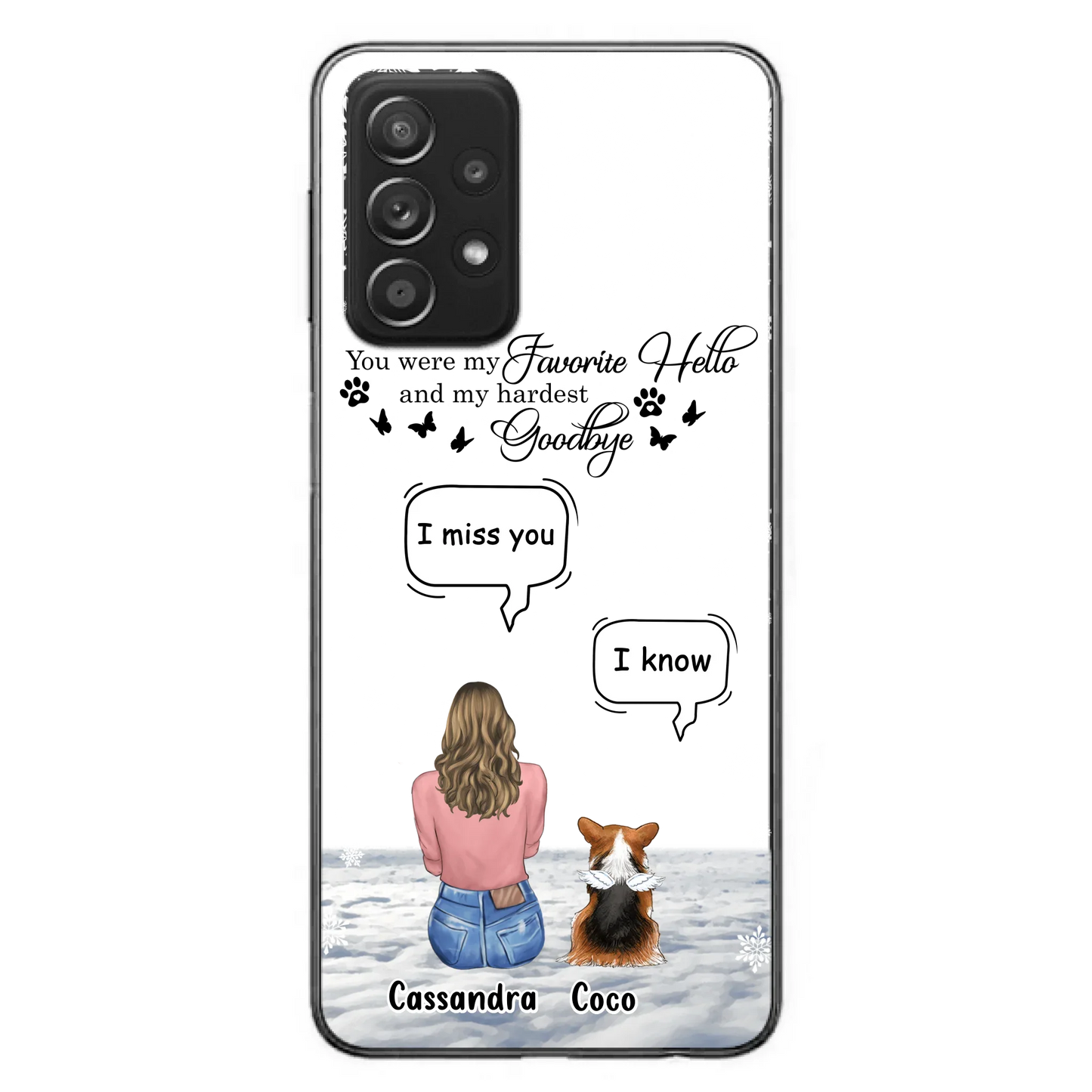 Personalized Pet Phone Case - Up to 4 Pets - Gift Idea For Couple/Dog/Cat Lover - You Were My Favorite Hello And My Hardest Goodbye - Case For iPhone/Samsung