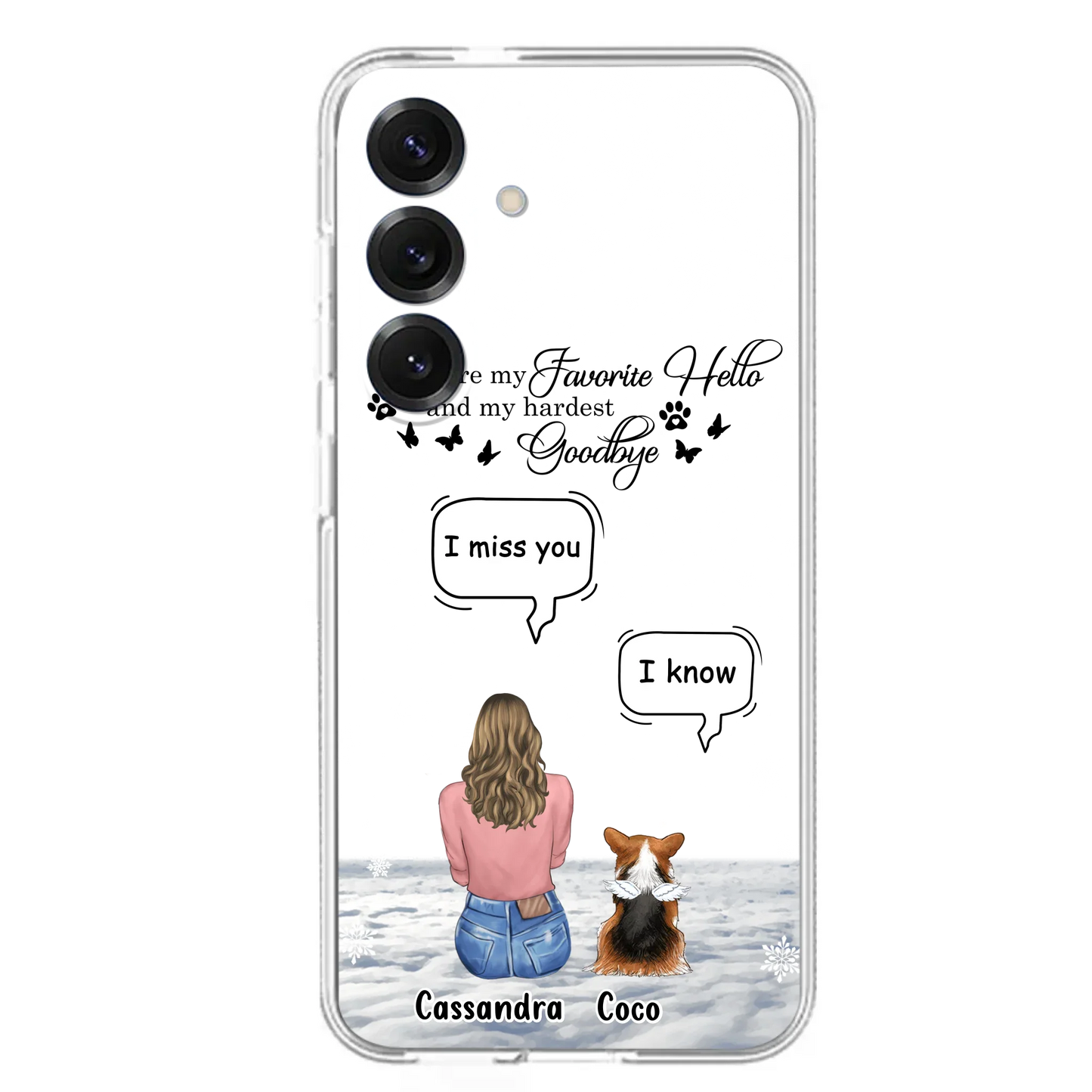 Personalized Pet Phone Case - Up to 4 Pets - Gift Idea For Couple/Dog/Cat Lover - You Were My Favorite Hello And My Hardest Goodbye - Case For iPhone/Samsung