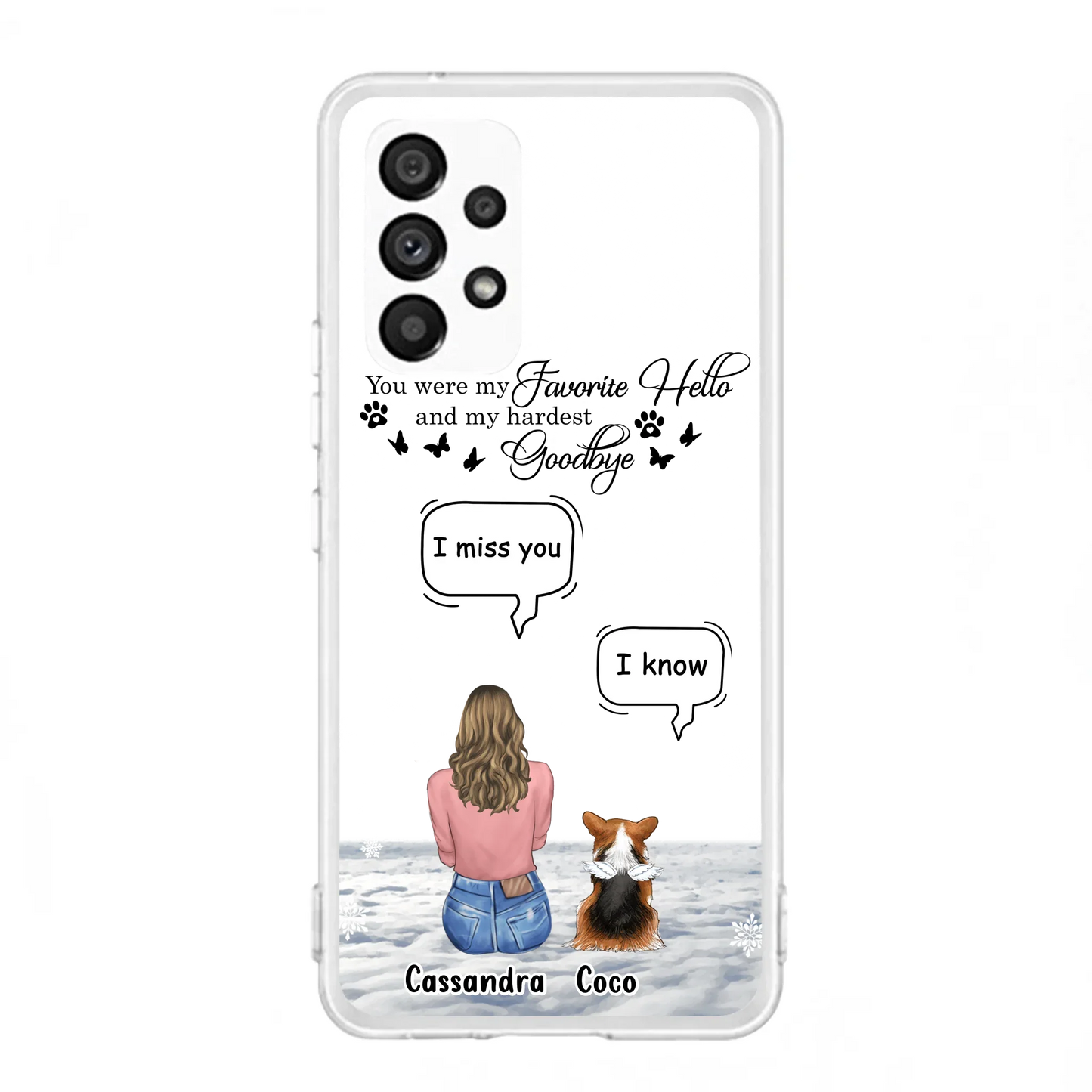 Personalized Pet Phone Case - Up to 4 Pets - Gift Idea For Couple/Dog/Cat Lover - You Were My Favorite Hello And My Hardest Goodbye - Case For iPhone/Samsung