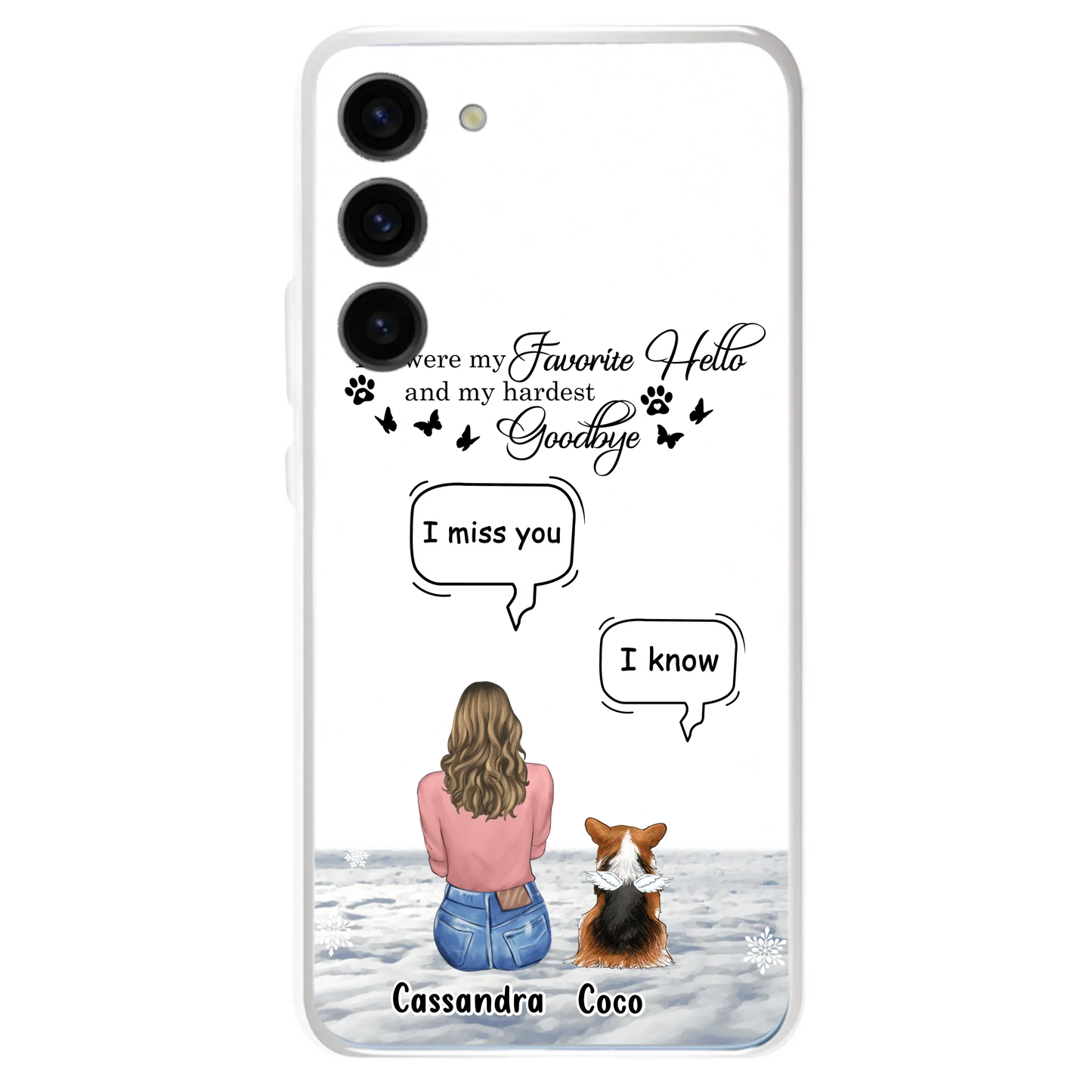Personalized Pet Phone Case - Up to 4 Pets - Gift Idea For Couple/Dog/Cat Lover - You Were My Favorite Hello And My Hardest Goodbye - Case For iPhone/Samsung
