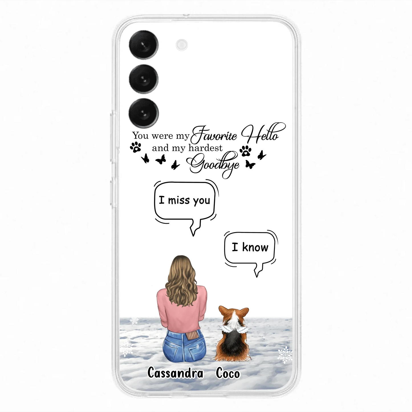 Personalized Pet Phone Case - Up to 4 Pets - Gift Idea For Couple/Dog/Cat Lover - You Were My Favorite Hello And My Hardest Goodbye - Case For iPhone/Samsung